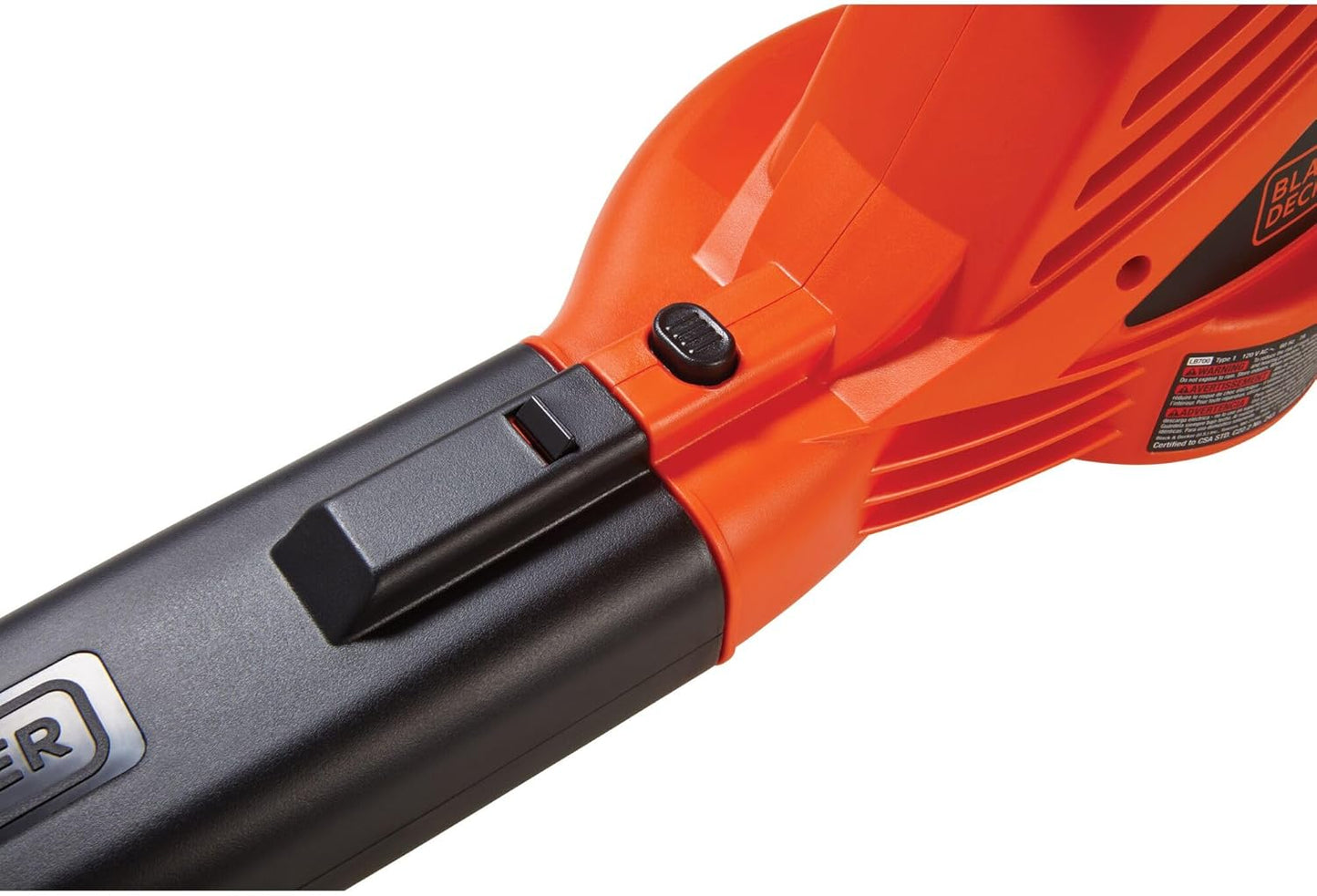BLACK+DECKER Electric Leaf Blower, Handheld Blowers for Lawn Care, Lightweight, 180 MPH 180 CFM, 7-Amp, Corded (LB700)