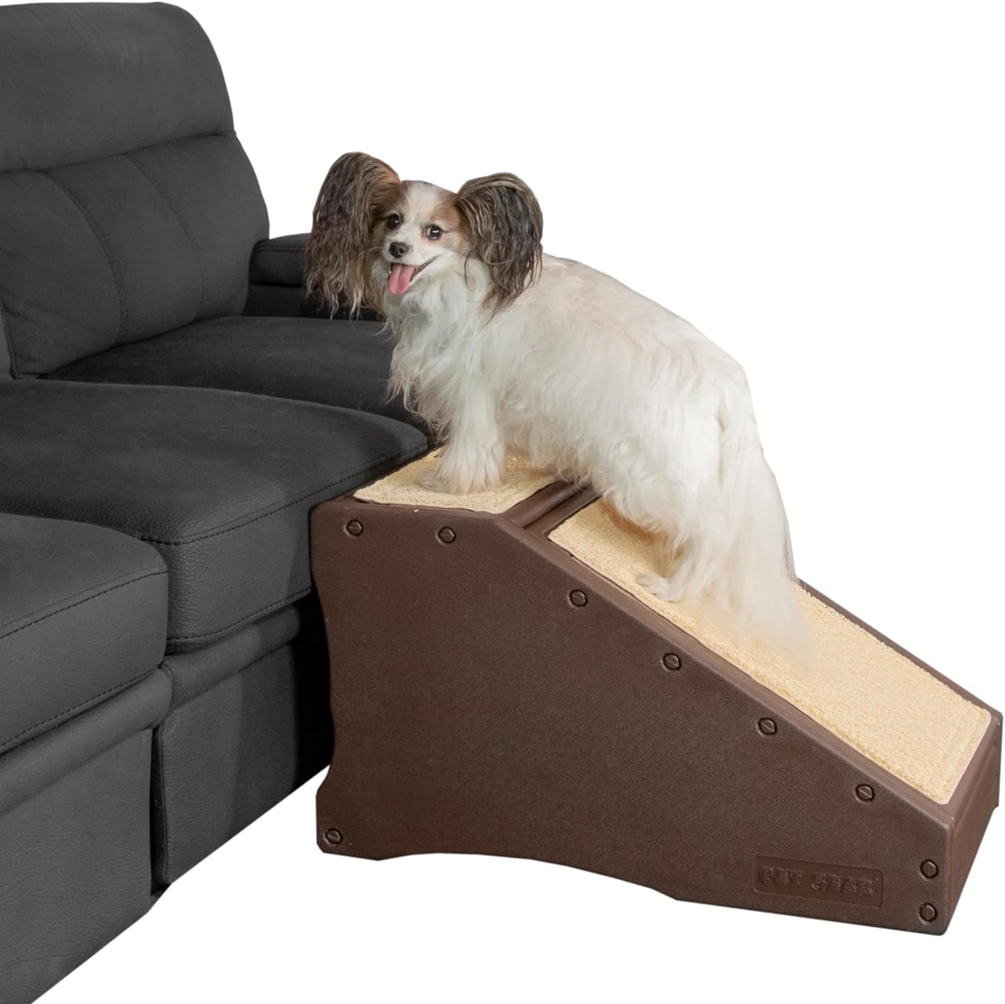Pet Gear Stramp Stair and Ramp Combination for Dogs/Cats, Easy Step, Lightweight/Portable, Sturdy, Easy Assembly (No Tools Required) 1 Model, Espresso
