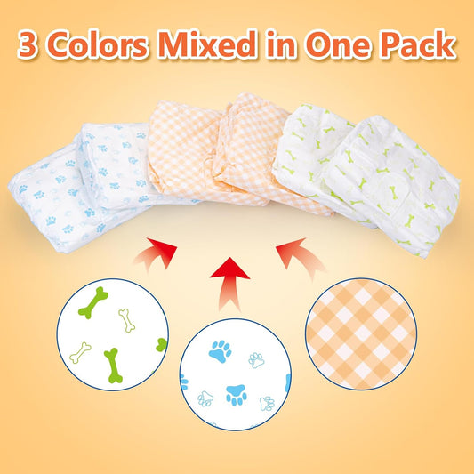 Pet Soft Dog Diapers Female - Disposable Puppy Diapers, Cat Diaper 12pcs Small