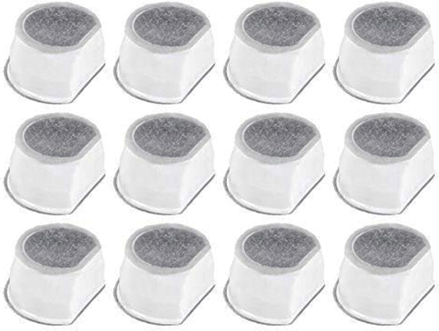 GoldTone Brand Replacement Pet Dog and Cat Ceramic Fountain Water Filters Compatible with Drinkwell Avalon, Drinkwell Pagoda & Sedona Pet Fountains (12 Pack) + Descaler (12 Water Filters)