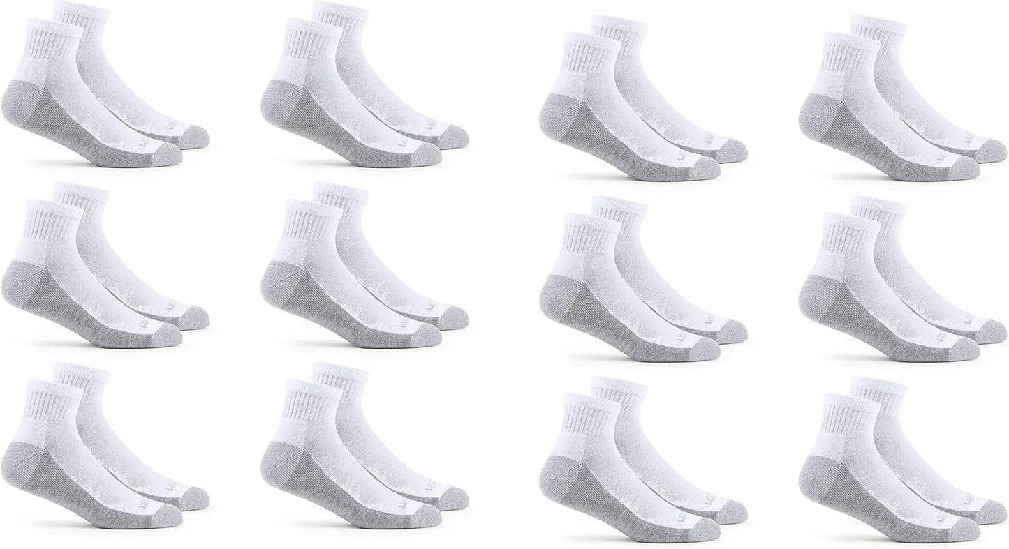 Fruit of the Loom Men's Dual Defense Ankle Socks, Odor Protection with Half Cushion, Multi-Packs