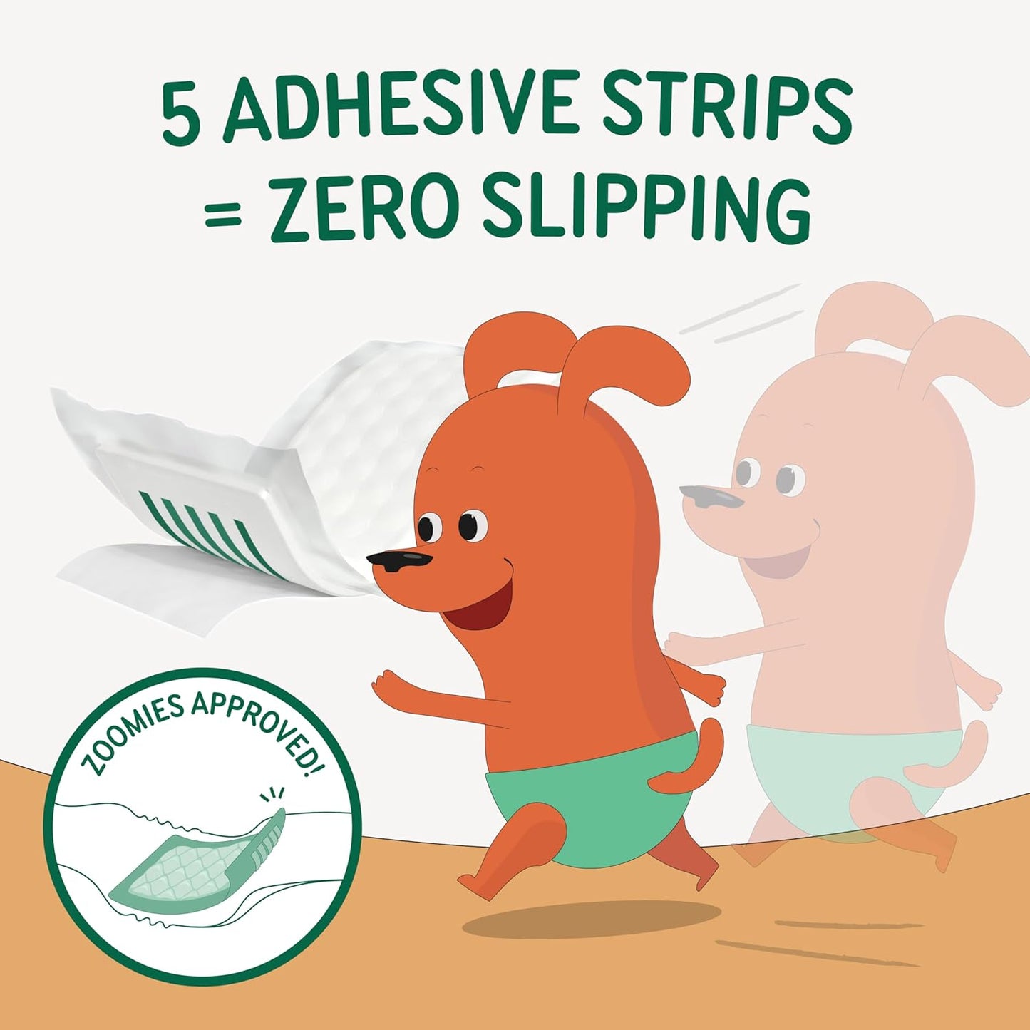 PAWPANG Disposable Dog Diaper Liners Booster Pads for Male & Female Dogs, 100ct, 5 Sizes Options, Doggie Diaper Inserts fit Most Types of Dog Diapers - Pet Belly Bands & Male Wraps (Medium(100ct))