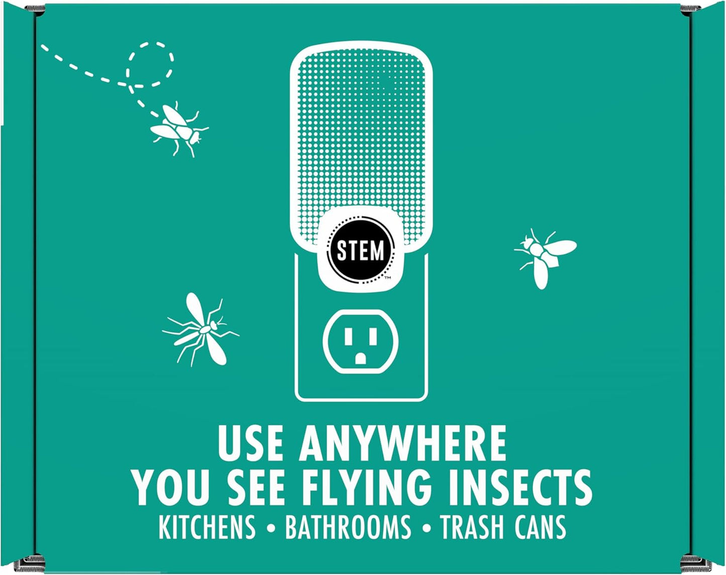 STEM Flying Insect Light Trap Refill Cartridges, Indoor Fruit Fly Trap, Insecticide-Free Pest Control for Home, Attracts and Traps Insects, Official STEM Refills - 6 Count