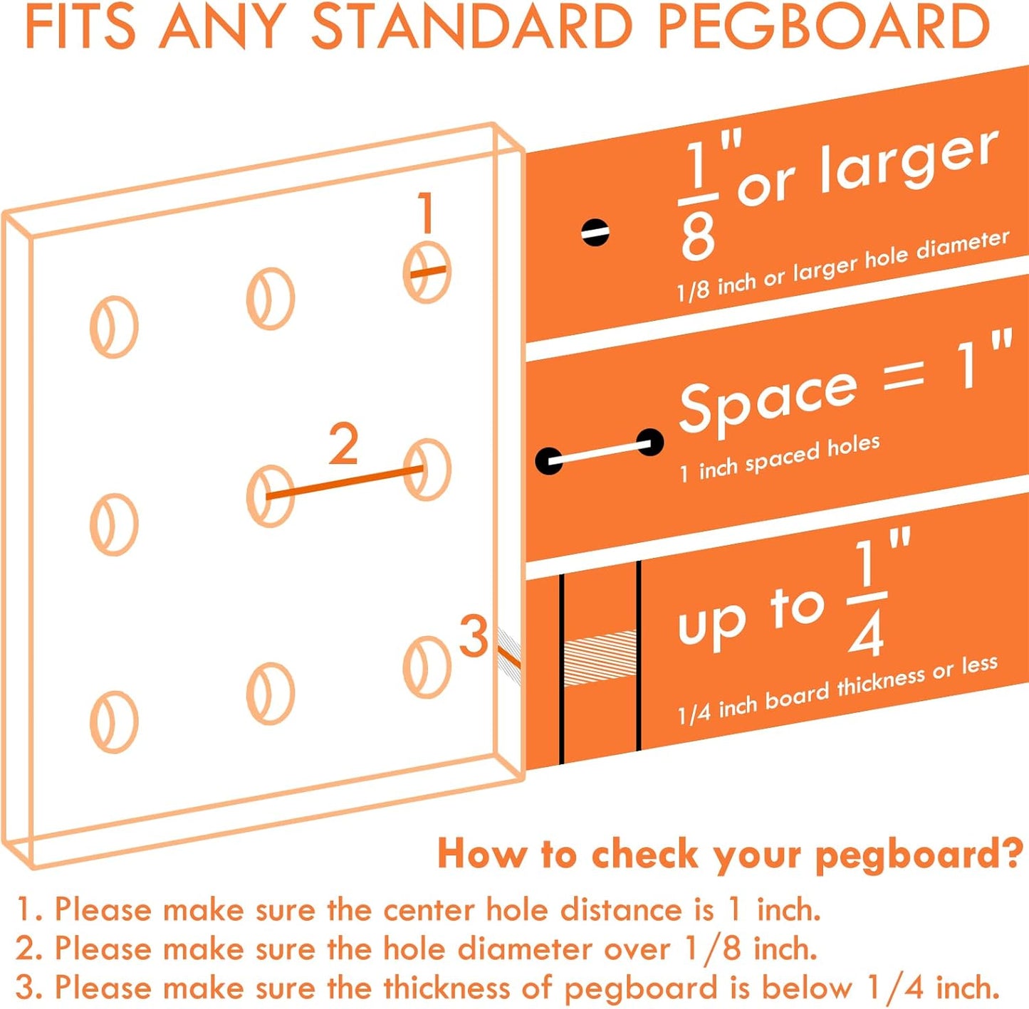 G.CORE Pegboard Organizer Accessories 18 Pack, Peg Board Hooks Assortment Organizer Accessory, Various Tools Storage Arrange System Kit for Garage Craft Workshop Workbench Hobby Office