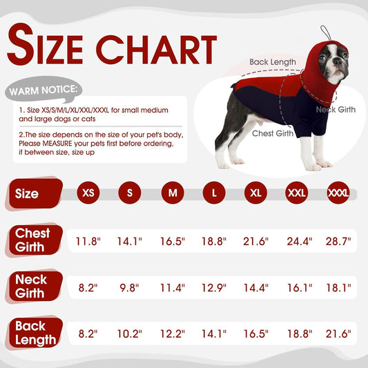 BRKURLEG Warm Dog Hoodie Dog Sweater Dog Anxiety Jacket with Ear Wrap Dog Fleece Shirt Adjustable Quiet Head Cover Sleeves Winter Soft Calming Vests for Dogs and Cats with Earmuffs, Dark Blue XS