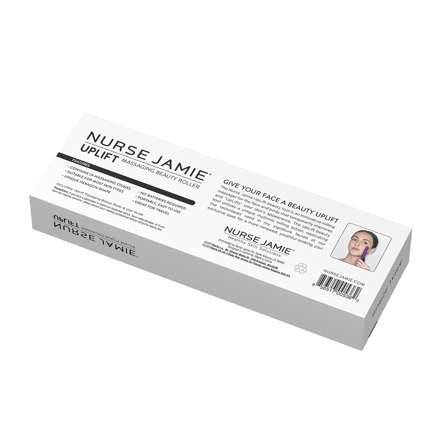 Nurse Jamie Uplift Facial Massaging Beauty Roller - Facial Massager with 24 Stones for Sculpting, Firming & Reducing Puffiness