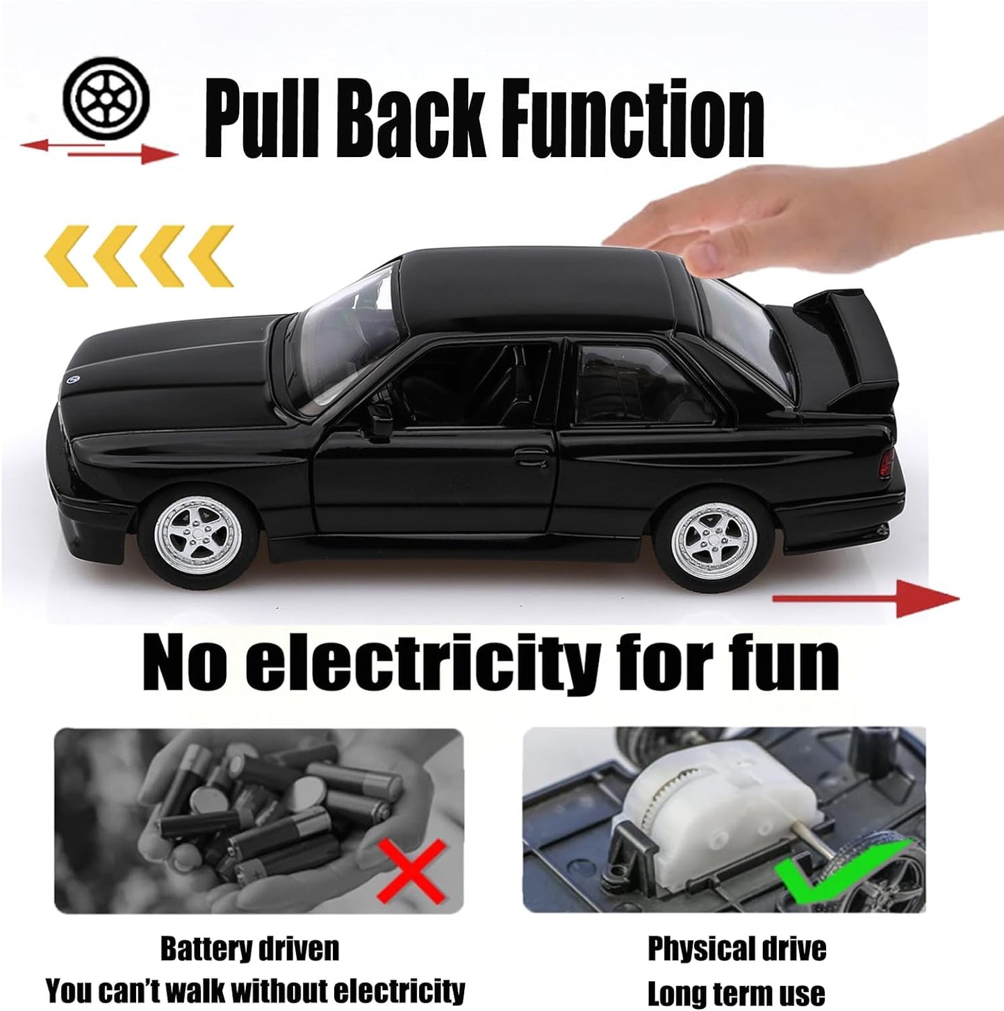 1/36 Scale 1987 BMW M3 Diecast Model Cars,Pull Back Vehicles BMW Toy Cars,Cars Gifts for Boys Girls