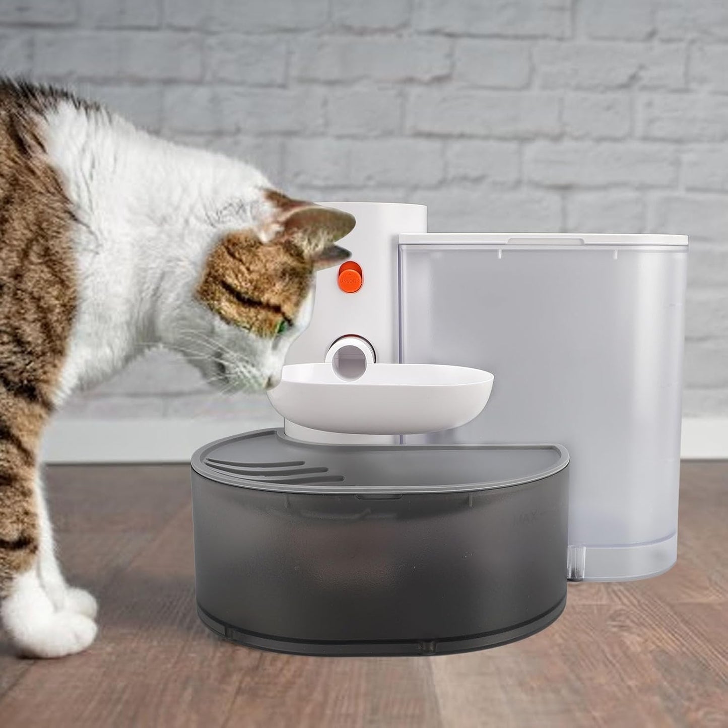 Automatic Cat Water Fountain, 3L WaterTank Self Refill Tipping Automatic Cat Water Dispenser, Rechargeable Pet Waters Bowl Cats Waterer, Smart Pet Waters Fountain