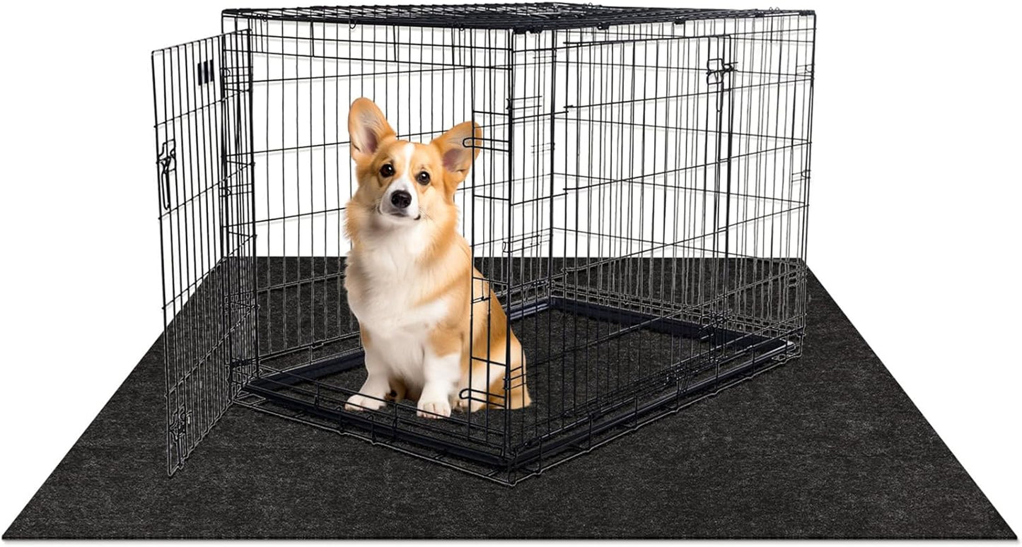 MODIGT Dog Crate Pad Liner for Kennel Training, 29"×48" Under Pet Cage Mat Absorbs,Waterproof,Non-Slip,Washable Puppy Pee Pad to Protect Floors(Charcoal)