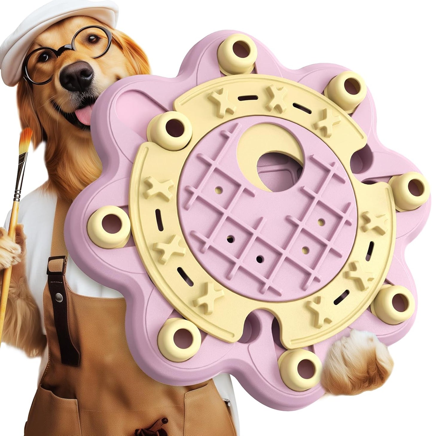 KADTC 3 Levels of Step-by-Step Challenge,Beginner to Advanced Dog Puzzle Toys,U.S. Brand,Design Treat Puzzles for Small Medium Large Dogs Mental Stimulation Enrichment Food Slow Feeder Puppy Pink Toy