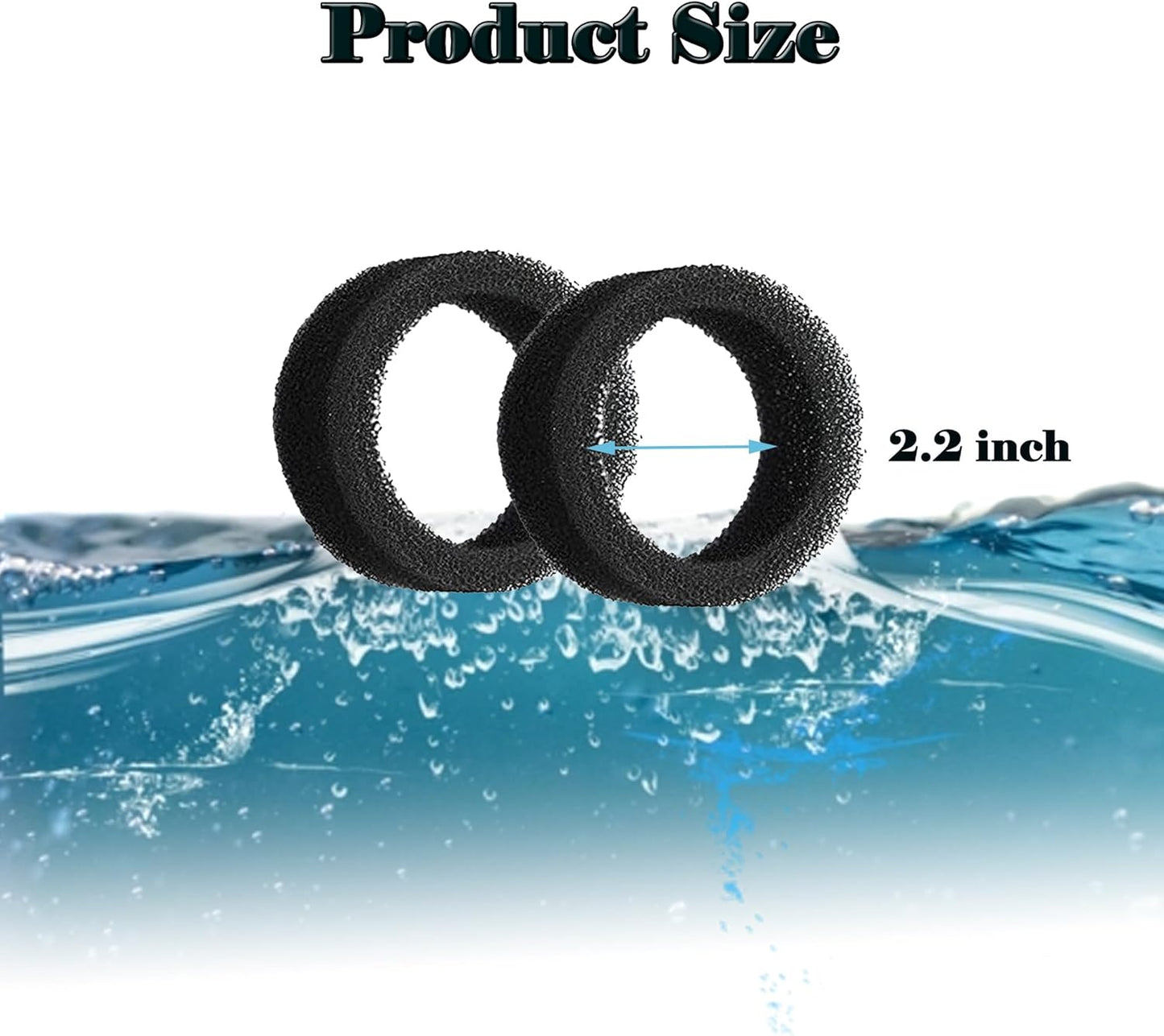 Cat Water Fountain Round Sponge Filters for 84oz/2.5L Stainless Steel Pet Dog Drinking Fountain Replacement Foam Filters (Pack of 12)
