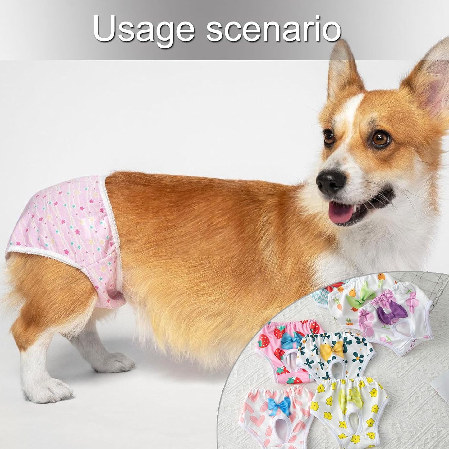 Washable Female Dog Diapers No Leaks Diaper for Female Cats in Period Protective Hygienically Underpants Pet Supplies Dog Pants