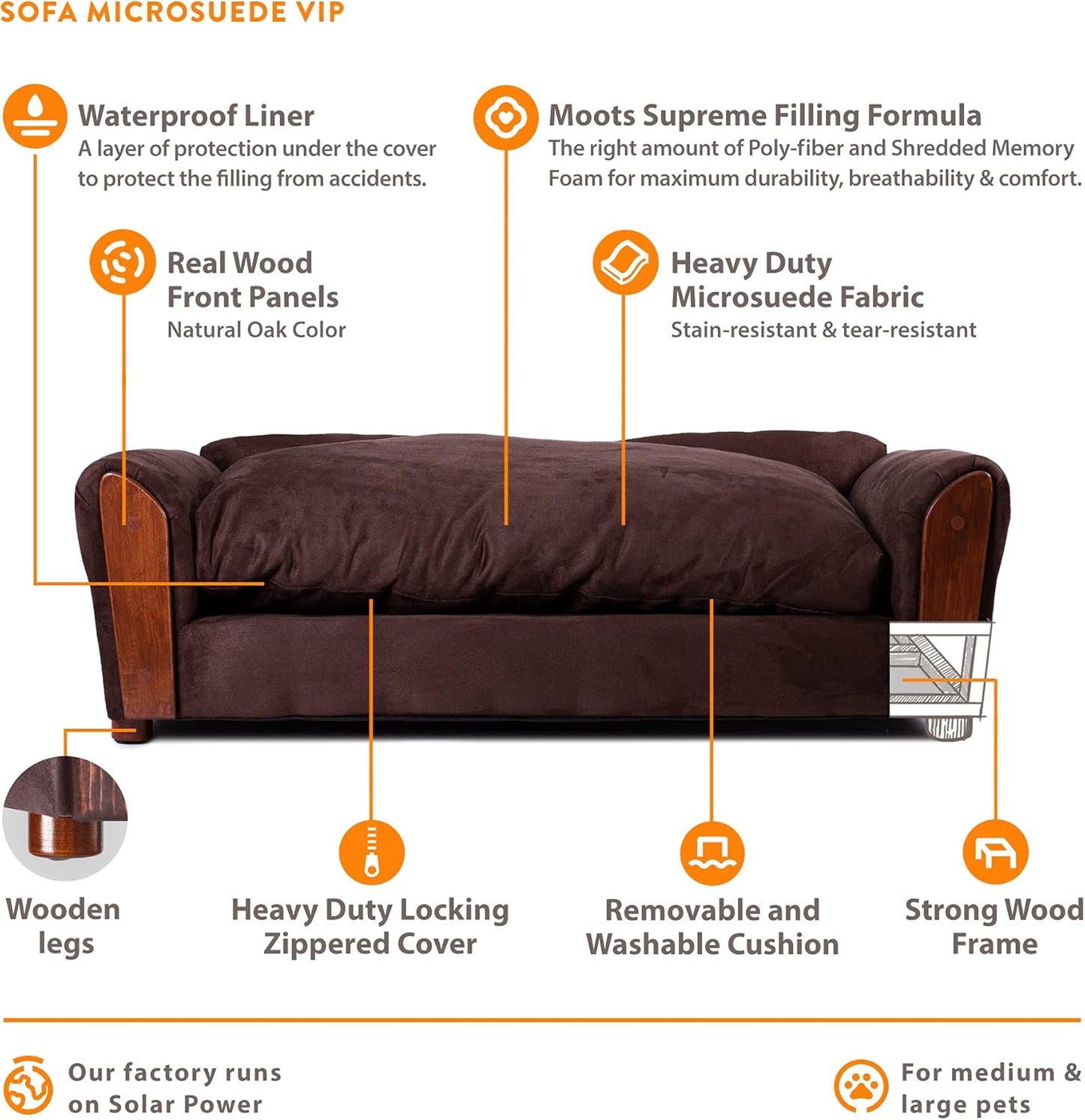 Moots VIP Pet Bed V2 (Chocolate, Large)
