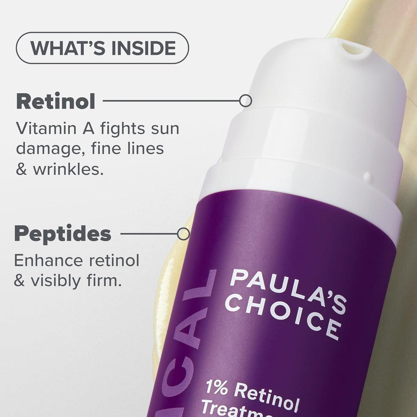 Paula's Choice CLINICAL 1% Retinol Face Treatment with Peptides, Vitamin C & Licorice Extract, Anti-Aging Skin Care Serum, Fine Lines & Wrinkles, Fragrance Free