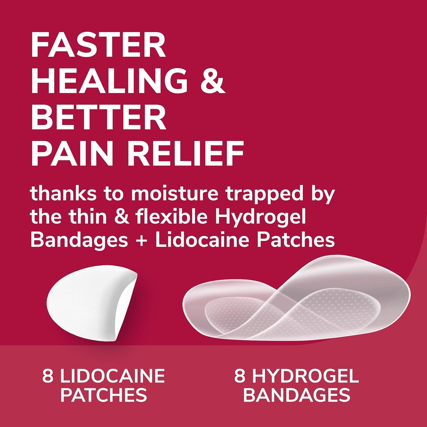 Dr. Scholl’s Blister Pain Relief Complete Kit, 8 ct - The Only Blister Treatment with an Active Pain Reliever, Seal & Heal Bandages with Hydrogel Technology, Blister Pads, 4% Lidocaine to Numb Pain