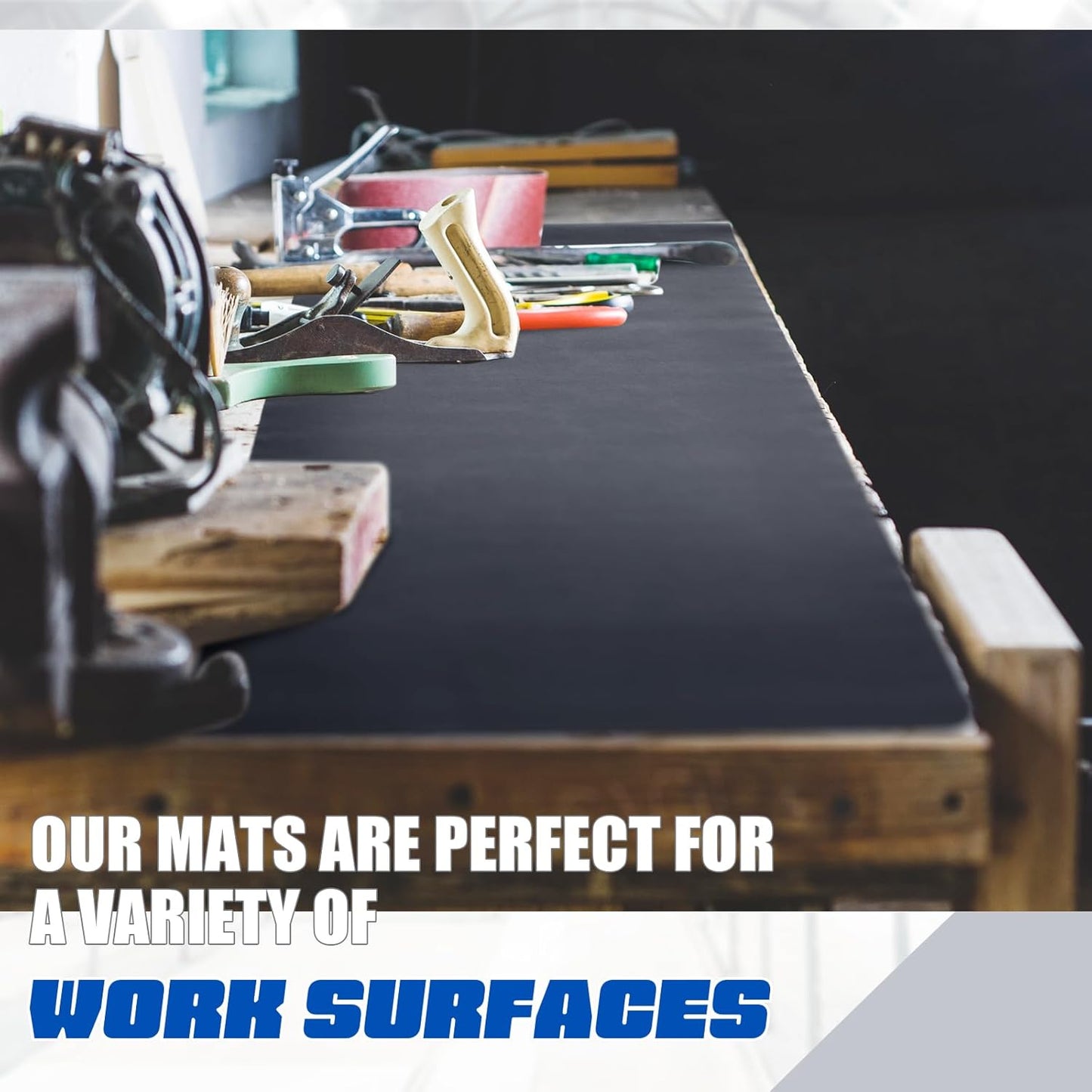 1 Pcs Work Bench Mat Top 24 x 48 Inches, PU Leather Workbench Pad Topper, Cuttable, Easy to Clean, Scratch Resistant, Protects Work Bench Tabletop Countertop