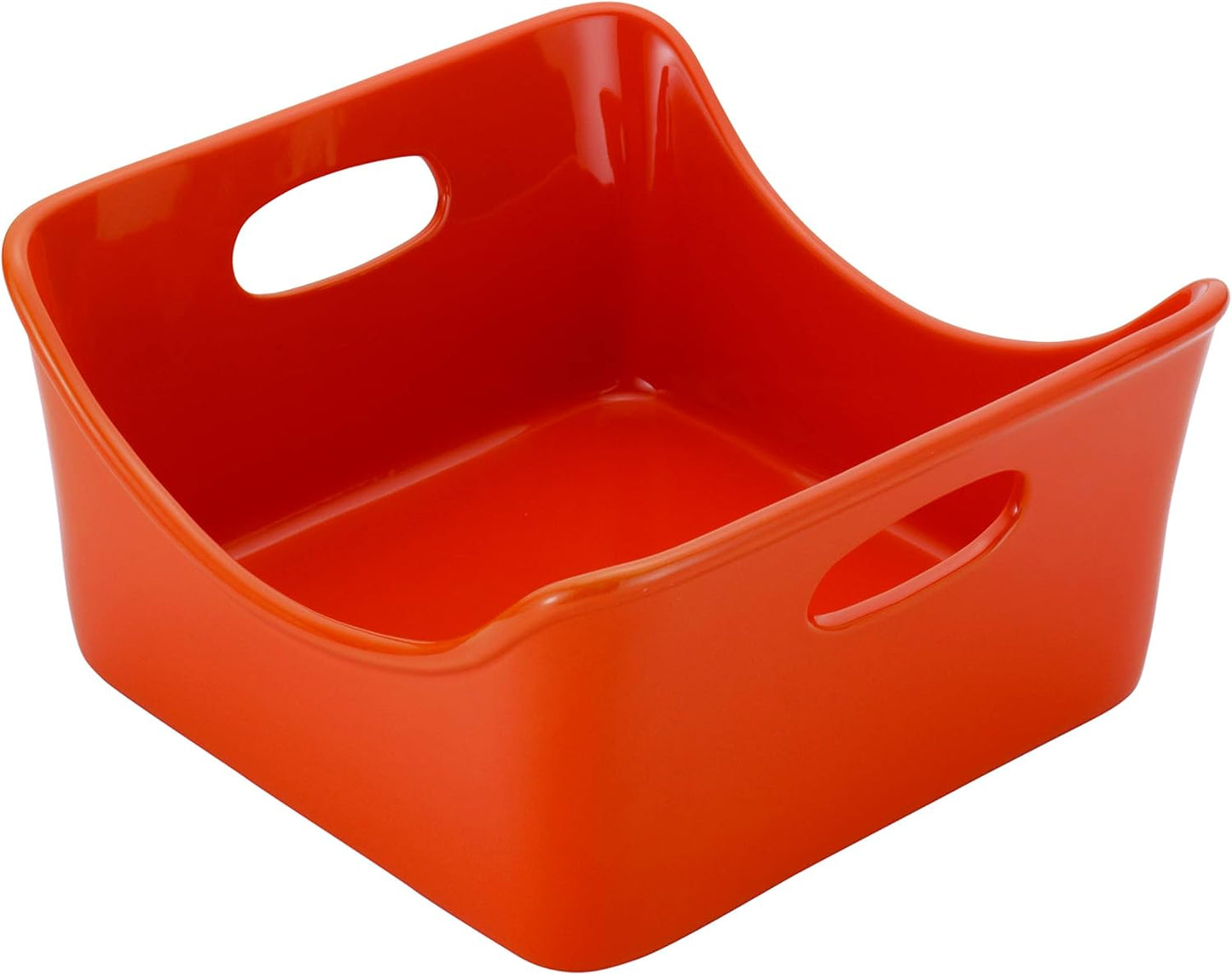 Rachael Ray Stoneware 2-Quart Square Baker, Orange