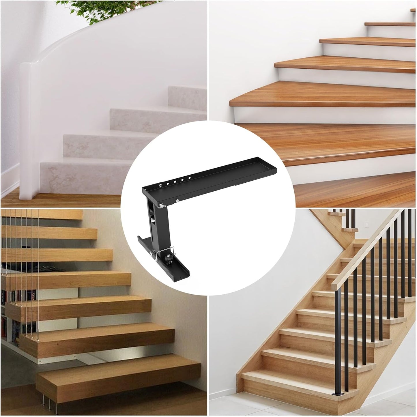 Ladder Extender Pro,Ladder Stabilizer for Stairs,Ladder Leveler for Stairs,Adjustable Height Range for Single and Extension Ladder for Stair Ladder Platform 9.25”-15.5”