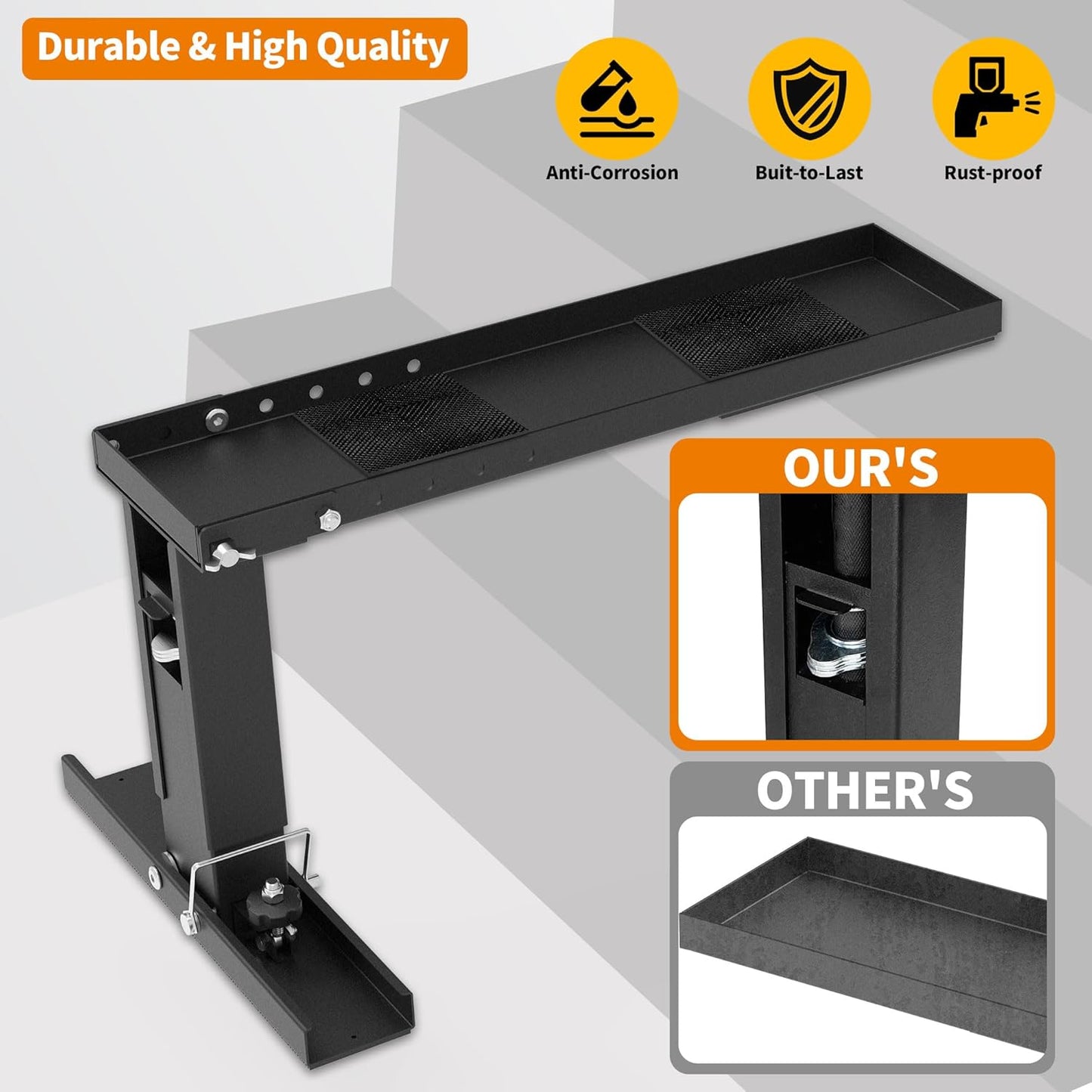 Ladder Extender Pro,Ladder Stabilizer for Stairs,Ladder Leveler for Stairs,Adjustable Height Range for Single and Extension Ladder for Stair Ladder Platform 9.25”-15.5”