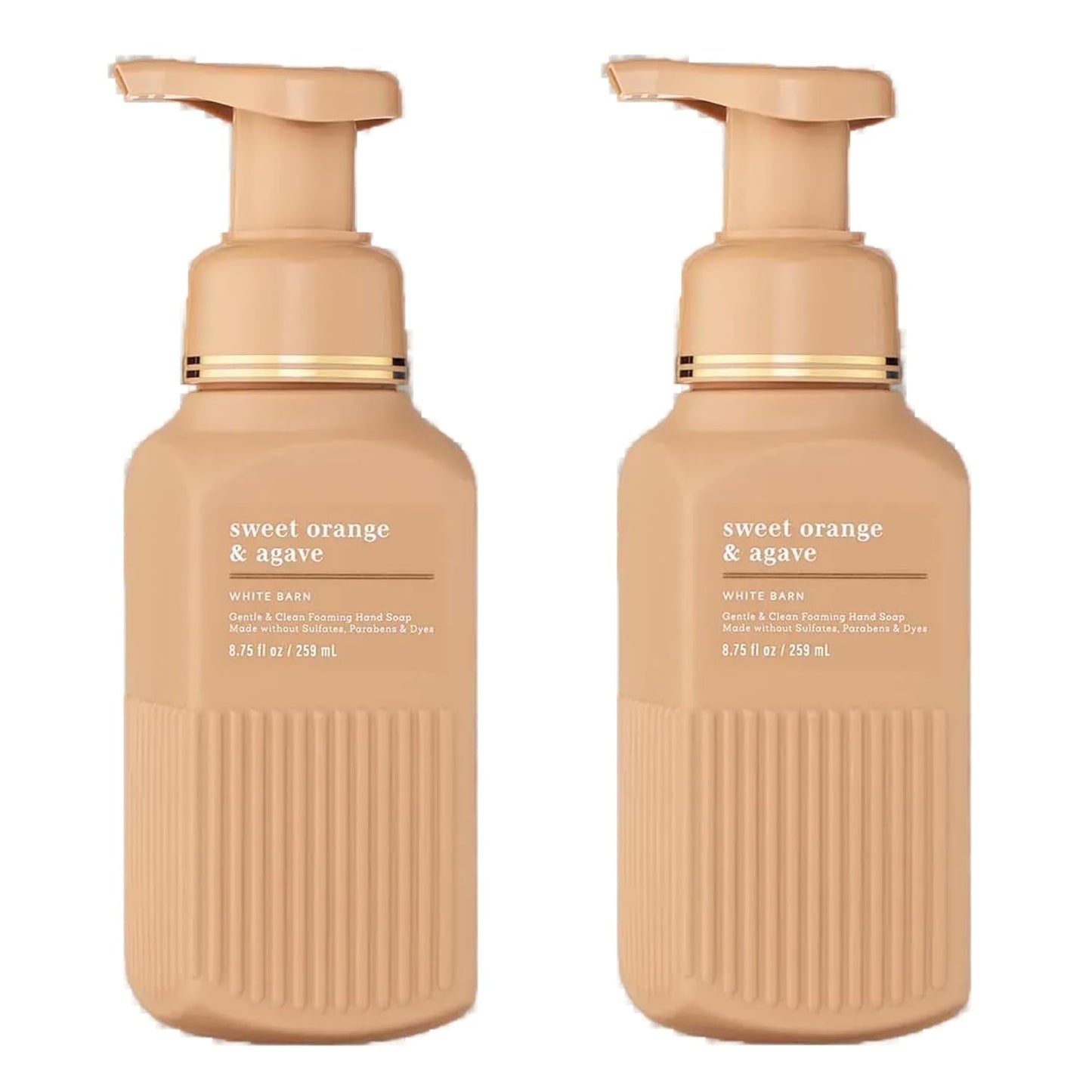 Bath & Body Works Gentle & Clean Foaming Hand Soap, Sweet Orange & Agave Citrus Scent, Non-Drying, Made Without Sulfates & Parabens, Foaming Hand Wash for Kitchen & Bathroom, 8.75 fl oz - 2 Pack