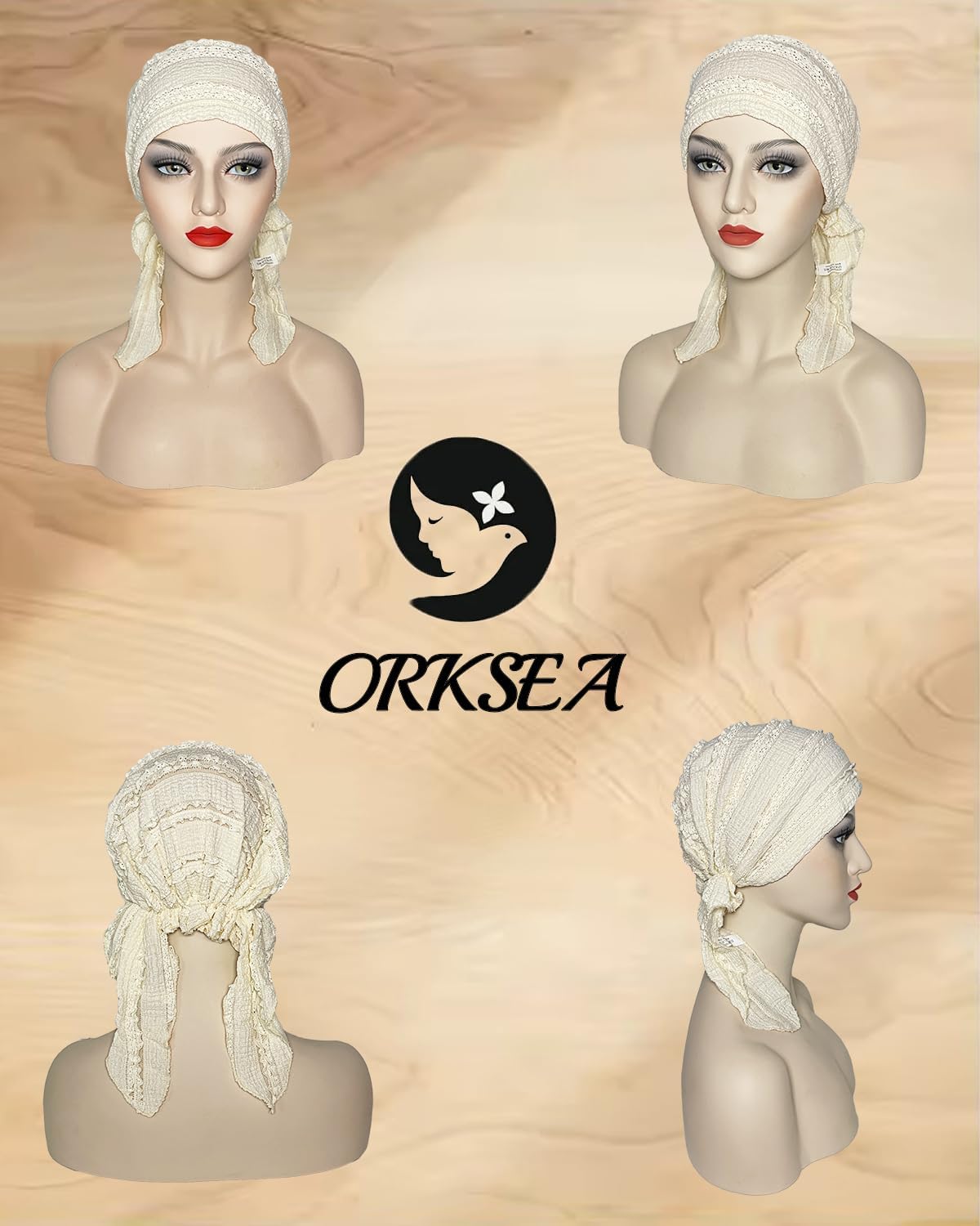 Chemo Headwear for Women Pre-Tied Head Scarf Headwraps Soft Turbans Cancer Hats Chemo Beanie Coverings Scarves