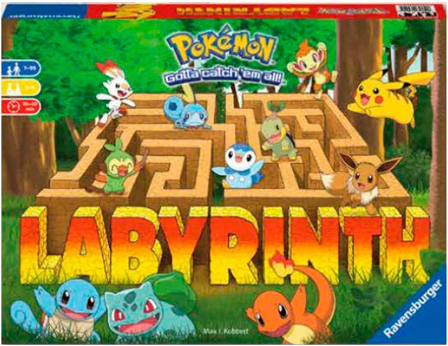 Ravensburger Labyrinth Pokemon Board Game - A Strategic Maze Adventure for Family Nights & Pokemon Parties - Includes Pikachu, Bulbasaur, and More - Great Birthday Gift for Kids Ages 7 and Up
