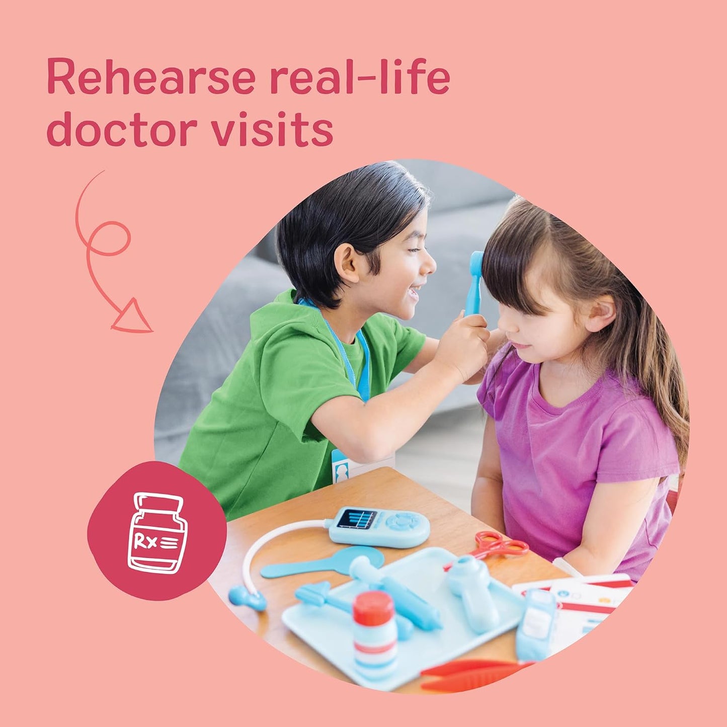 Melissa & Doug Get Well Doctor Kit, 25-Piece Toddler Doctor Play Set, Realistic Pretend Play Toys & Accessories, Preschool Toys for Girls & Boys Ages 3+