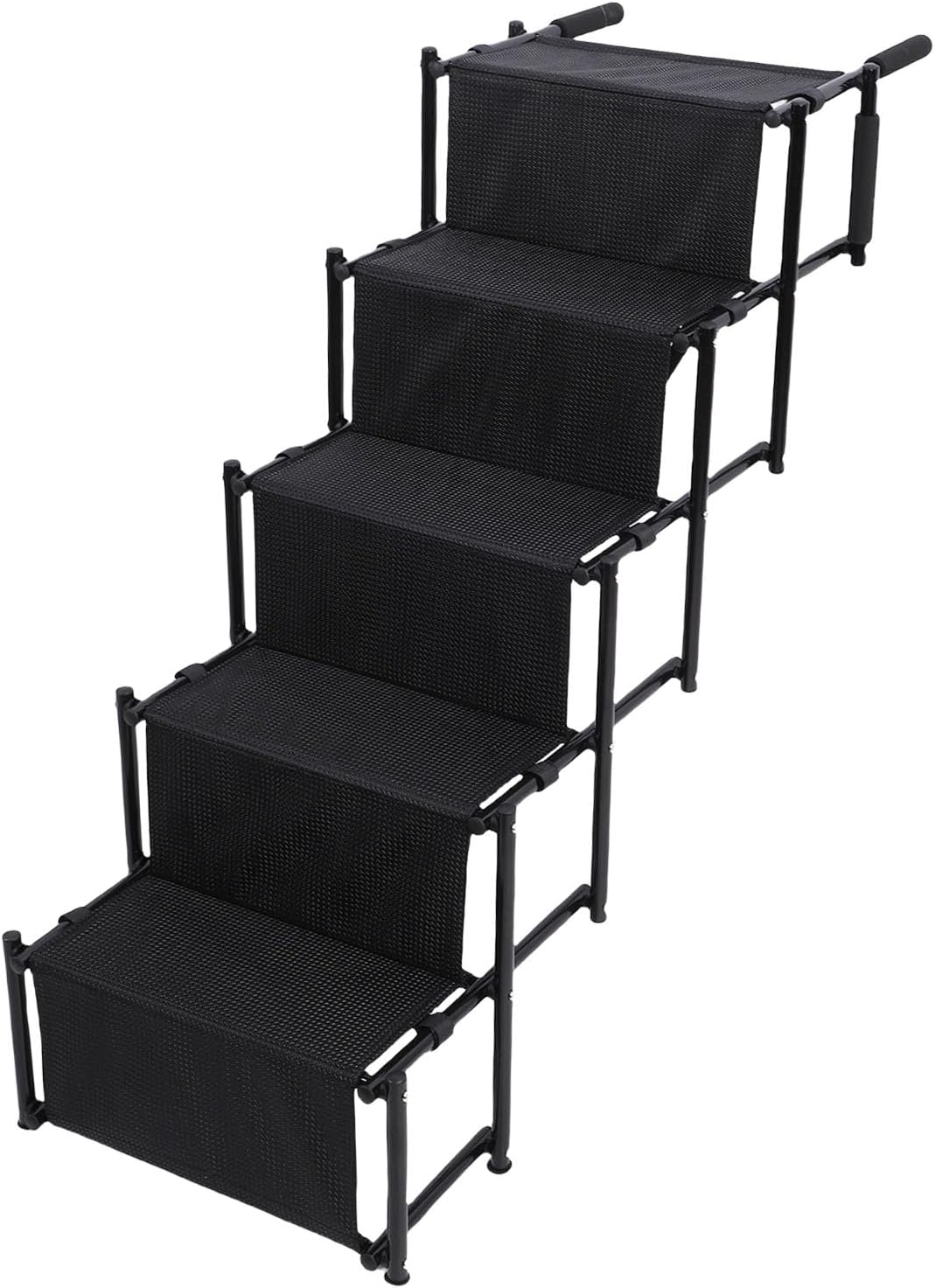 Dog Stairs Portable Folding Ramp Support 110.23lbs Pet Ladder SUV Truck High Bed