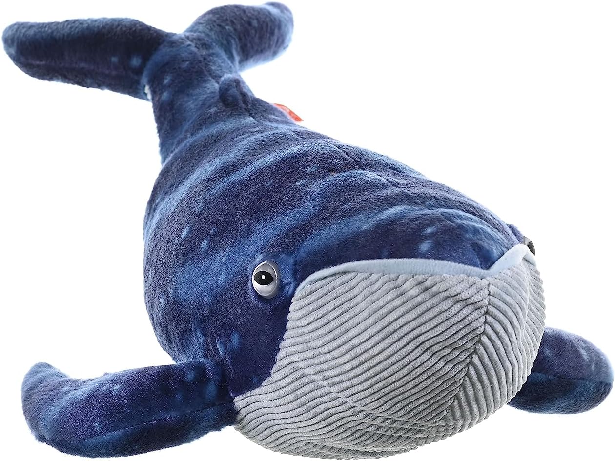 Wild Republic Blue Whale Plush, Stuffed Animal, Plush Toy, Gifts for Kids, Cuddlekins 20 Inches