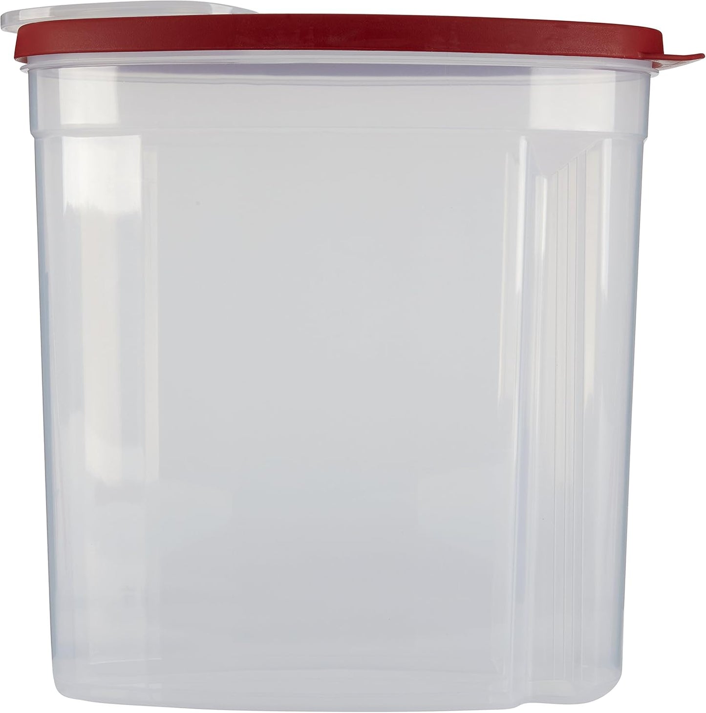 Rubbermaid Flex and Seal Cereal Keeper, 1.5 Gallon, BPA-Free, Clear with Red Lid, Airtight