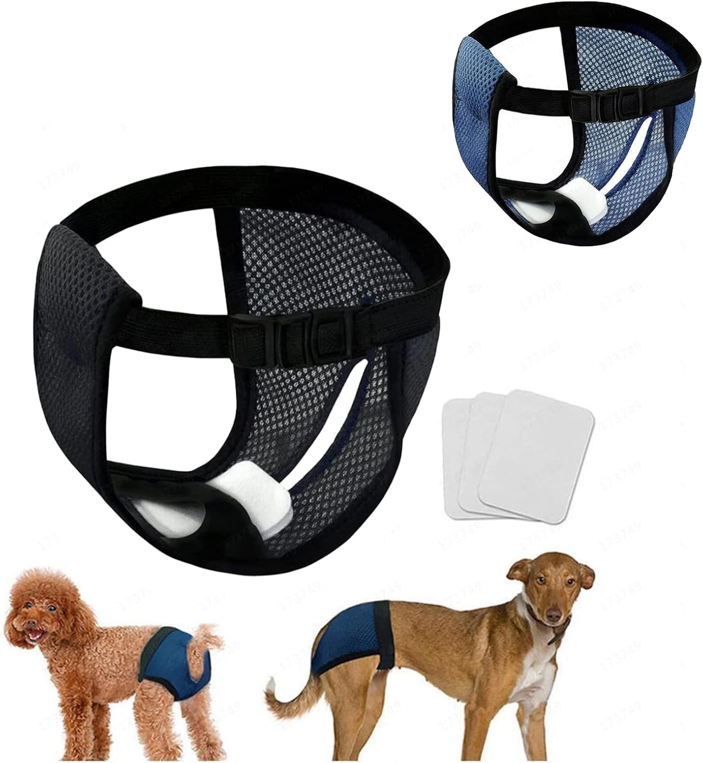 Breathable Dog Harassment Diaper Soft Adjustable Waistband Protective Pants Nappies for Pet Travel Camping Dog Heat Pants