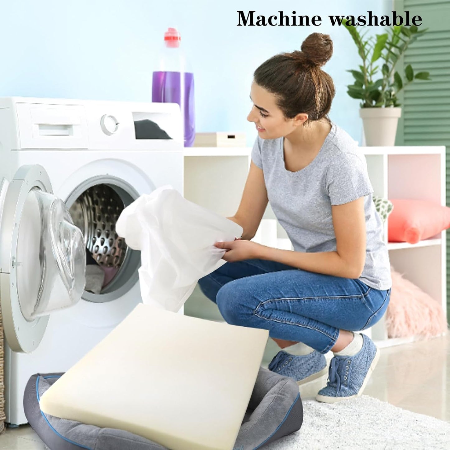 Orthopedic Dog Bed for Small Dogs,Waterproof Small Size Dog Sofa,Supportive Foam Pet Couch with Removable Cover,Non-Slip Bottom and Waterproof Lining,Machine Washable