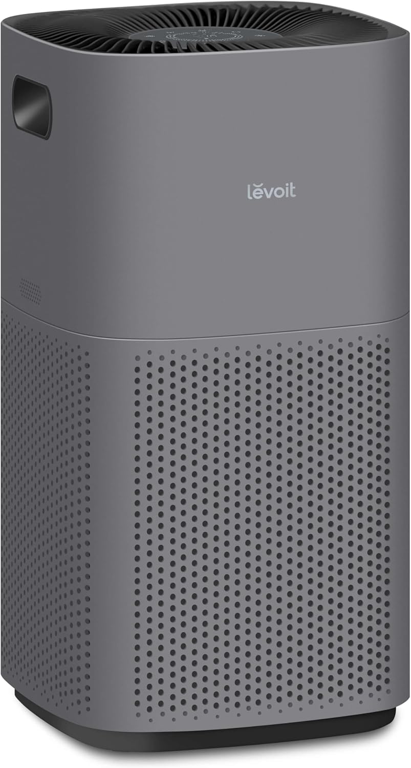 LEVOIT Air Purifiers for Home Large Room Up to 2933 Ft² With HEPA Sleep Mode, AHAM VERIFIDE, Smart WIFI, PM2.5 Monitor, 3-in-1 Filter For Smoke, Pet Allergies, Dust, Alexa Control, Core 600S-P, Grey