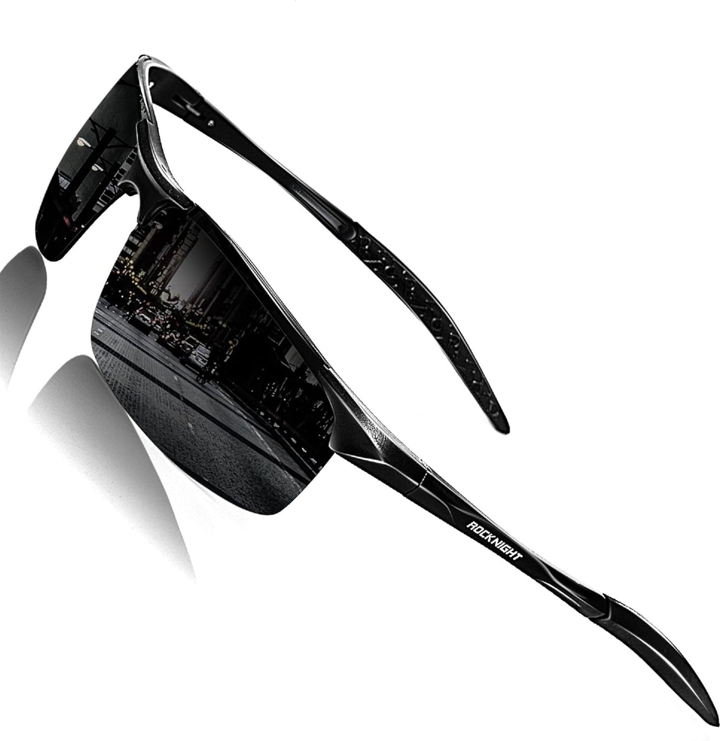 ROCKNIGHT Driving HD Polarized UV400 Protection Ultra light Al-Mg Golf Fishing Outdoor Sunglasses
