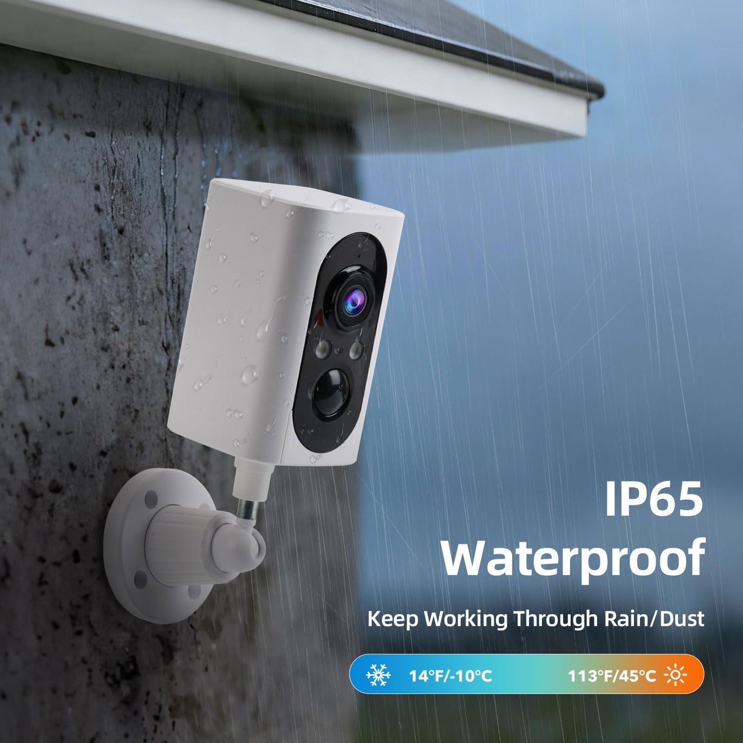 Security Cameras Wireless Outdoor 355° Pan Rotating 2K Color Night Vision Cameras for Home Security WiFi Battery Outdoor Camera Motion Detection 2-Way Talk IP65 Spotlight Siren SD/Cloud Storage 2 Pack