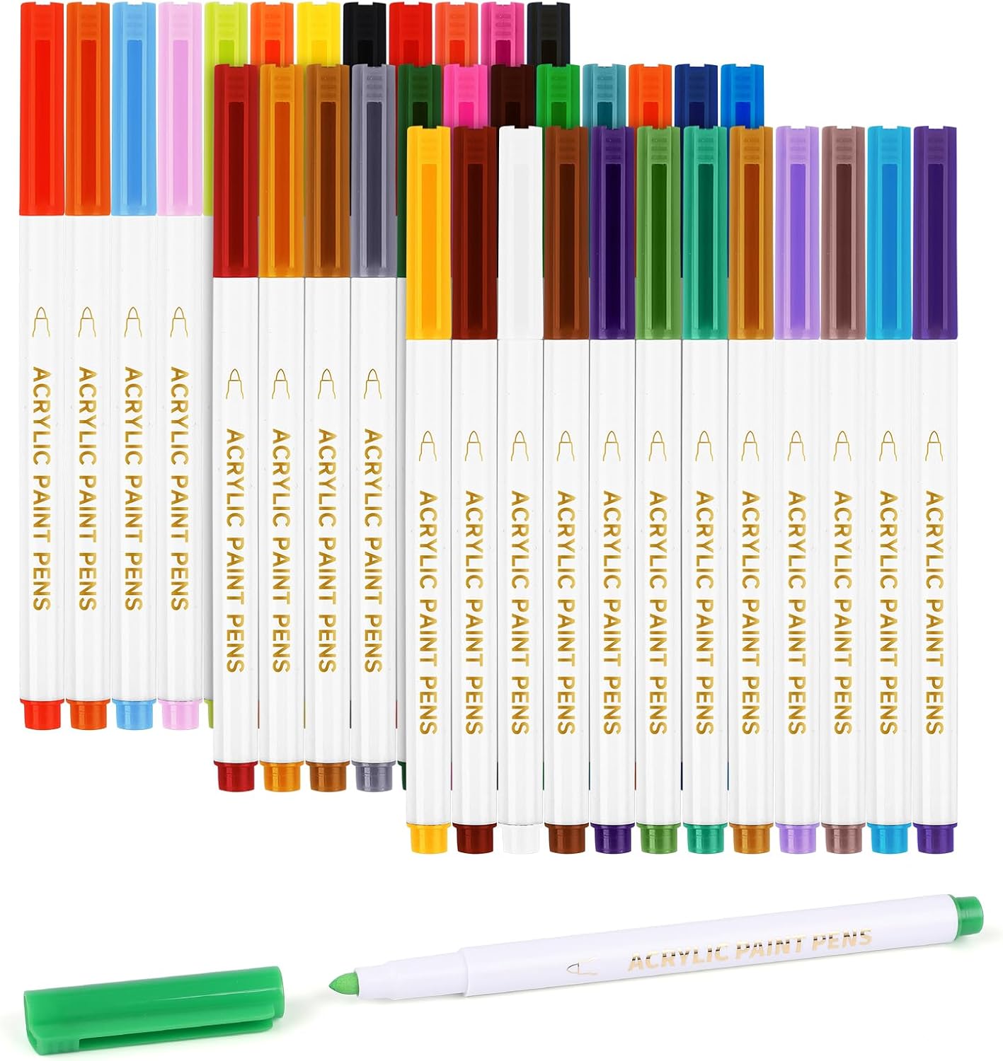 Wet Erase Markers, 36 Colors Whiteboard Markers, Low Odor White Board Wet Erase Pens with 1-5mm Fine Tip, Perfect for Writing on Whiteboards, Glass, Mirror, Home, Office and School Supplies