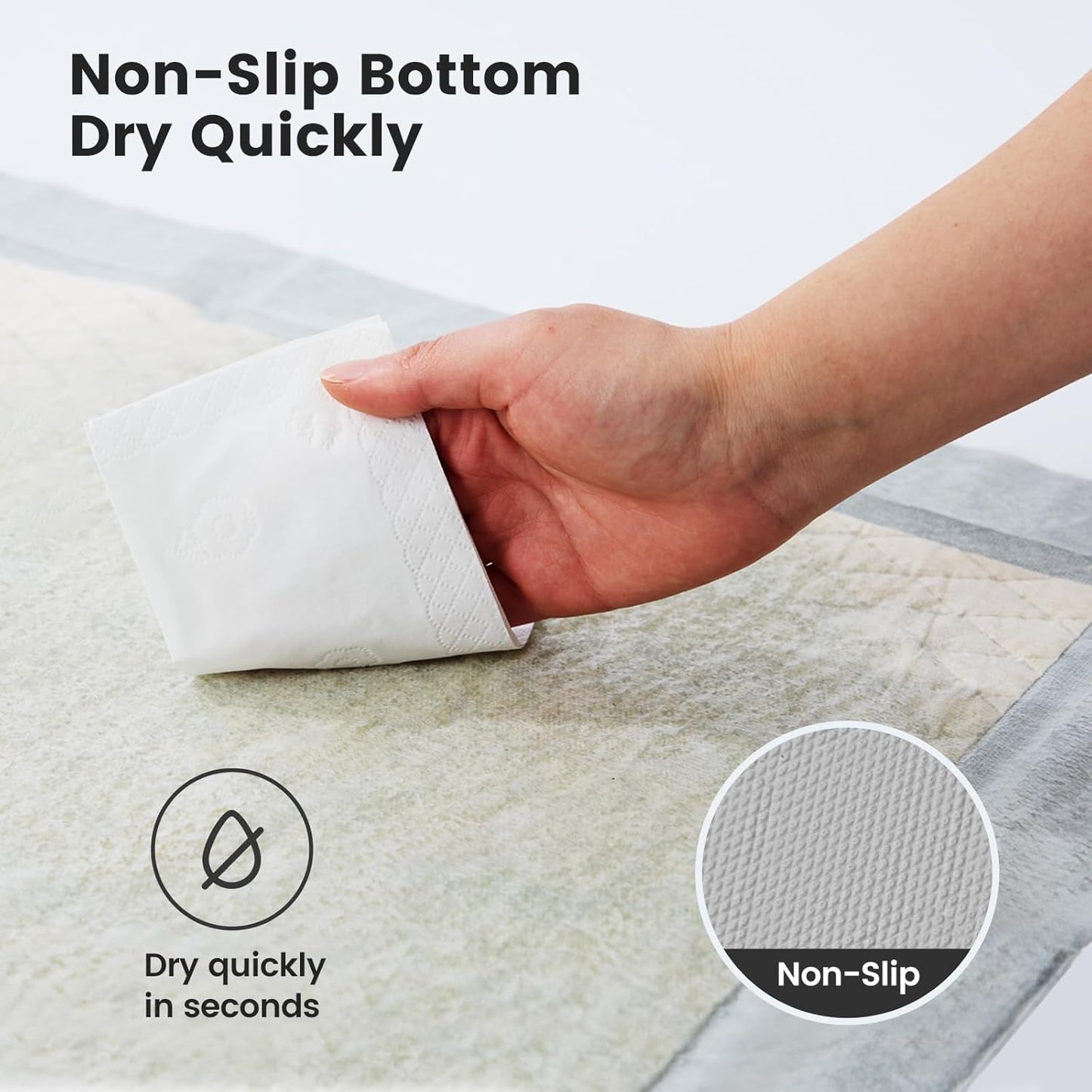 Gardner Pet 5XL Puppy Pads Extra Large, 37"x54" Super Absorbent & Leak-Proof Dog Pads, Nop-Slip Bottom Disposable Potty Training Pee Pads for Dogs Cats, 25 Count Grey