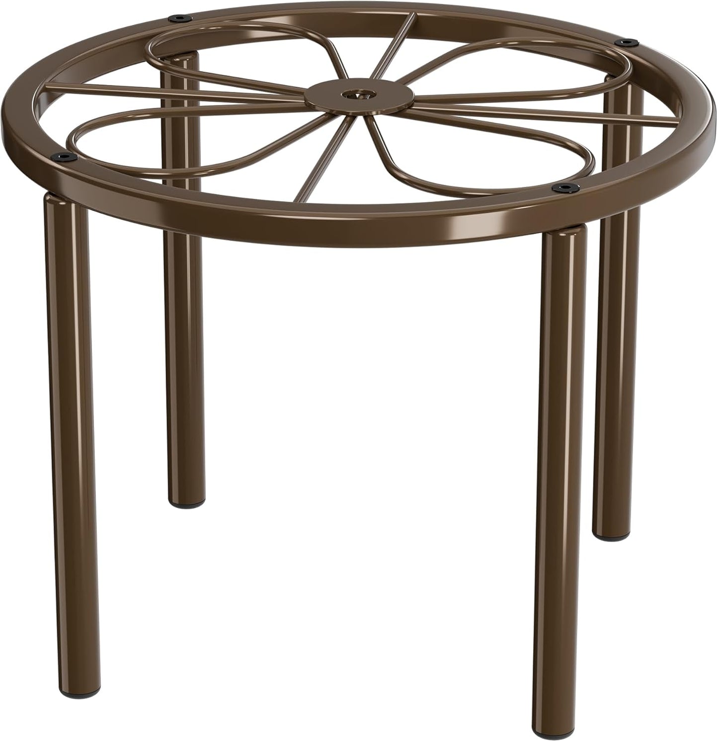 Plant Stand Plant Holder -7.9 x 7.9 x 5.9 inches Plant Riser for Garden Courtyard, Heavy Duty Flower Stand for Multiple Plant Indoor or Outdoor, Brown.