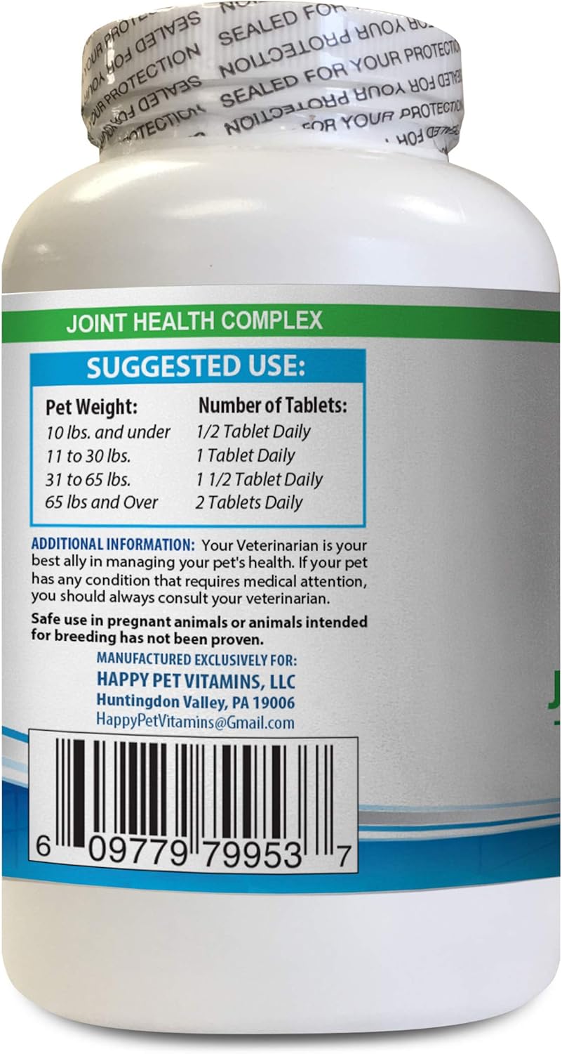 pet Joint Support - Joint Health Complex with Turmeric for Dogs - with MSM and Turmeric - Hip Support - Turmeric for Dogs Joints - 2 Bottles (120 Tablets)