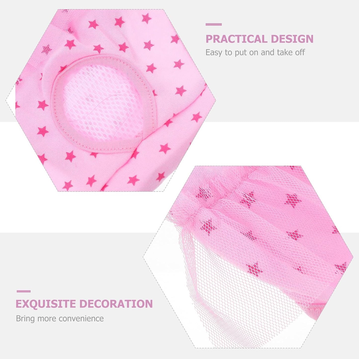 Milisten Female Dog Diaper Panties Reusable Washable Puppy Sanitary Diaper Lace Bow Pink Medium for Heat Cycle Protection and Pet Housebreaking