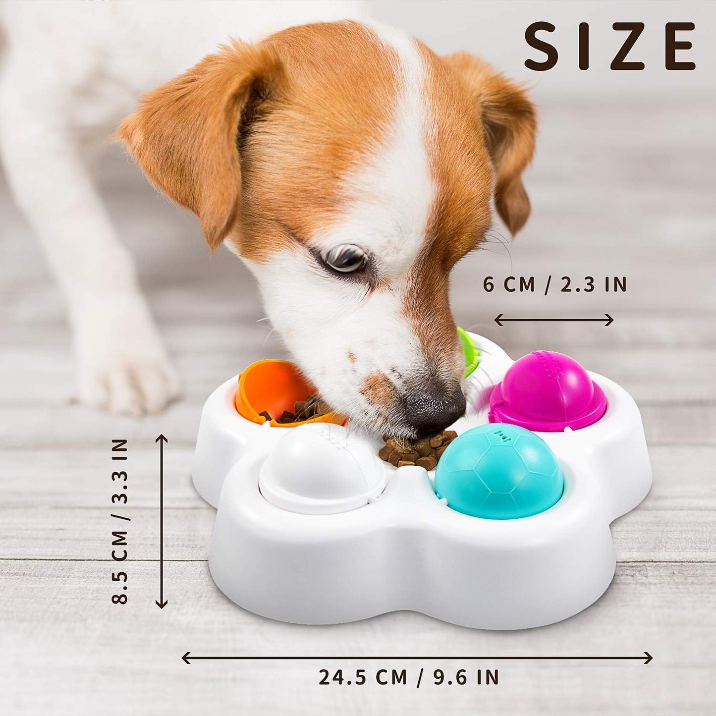 LESES Dog Puzzle Toys for Smart Dog IQ Interactive Dog Toys Slow Feeder Dog Bowls for Beginner Pet Treat Dispenser Slow Feeder, Rotating Pet Training for Small Medium and Large Dogs
