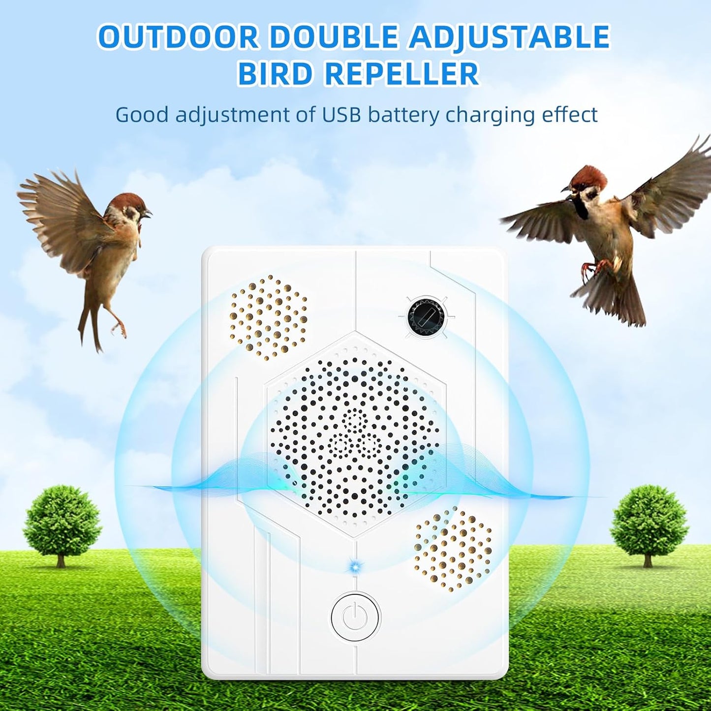 2026 Upgraded Ultrasonic Bat Deterrent for Attic & Roof, Portable Rechargeable Bat Repellent for House Eaves, Safe Electronic Pest Control to Keep Bats Away from Porch & Indoor, 2 Pack