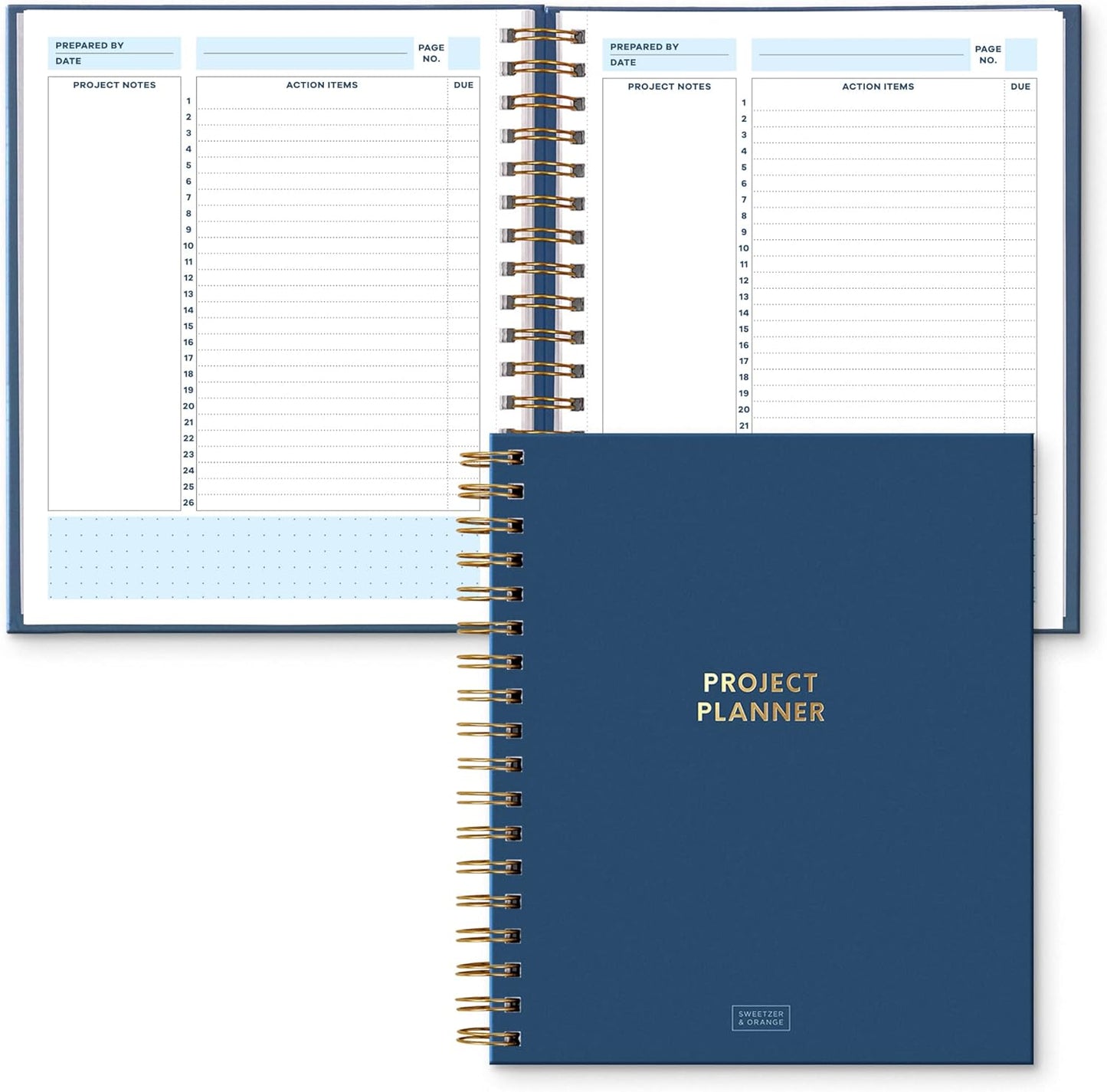 S&O Project Management Planner - Work Organizer Daybook– Assignment Schedule Notebook - Task Manager – Activity Notebooks for Work - Project Management Journal- 200 Pages, 8.25" x 9.3”