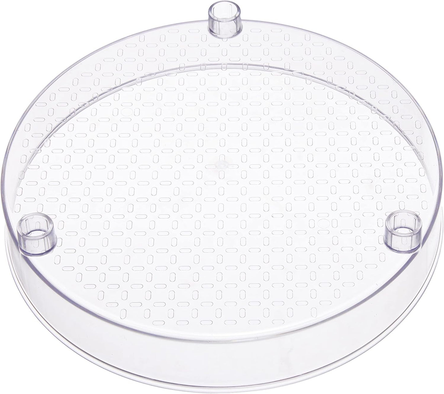 Amazon Basics Lazy Susan Turntable Organizer for Spices and Condiments, 9" Diameter, 2 Tier, Clear