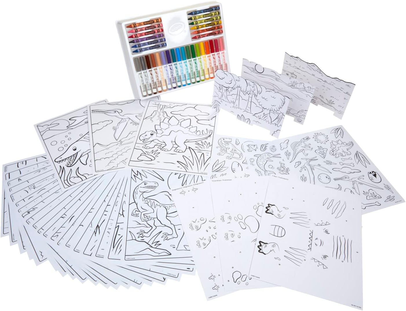 Crayola Dinosaur 5-in-1 Art Kit for Kids, Dinosaur Toys, Kids Art Set, Dinosaur Gift for Boys & Girls, Ages 4+