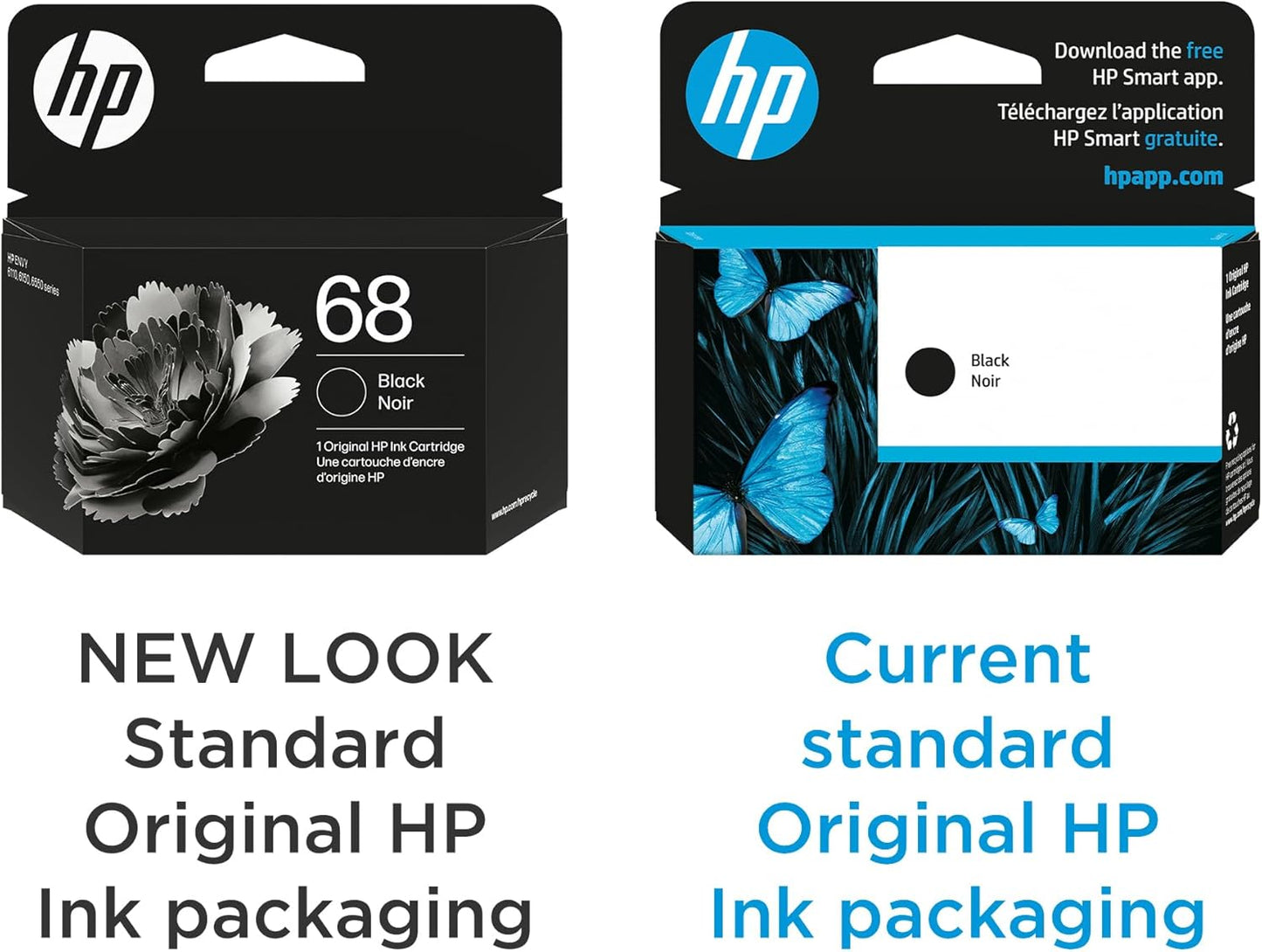 HP 68 Black Ink Cartridge | Works Envy 6100e, 6500e Series | Eligible for Instant Ink | 7FP21TN