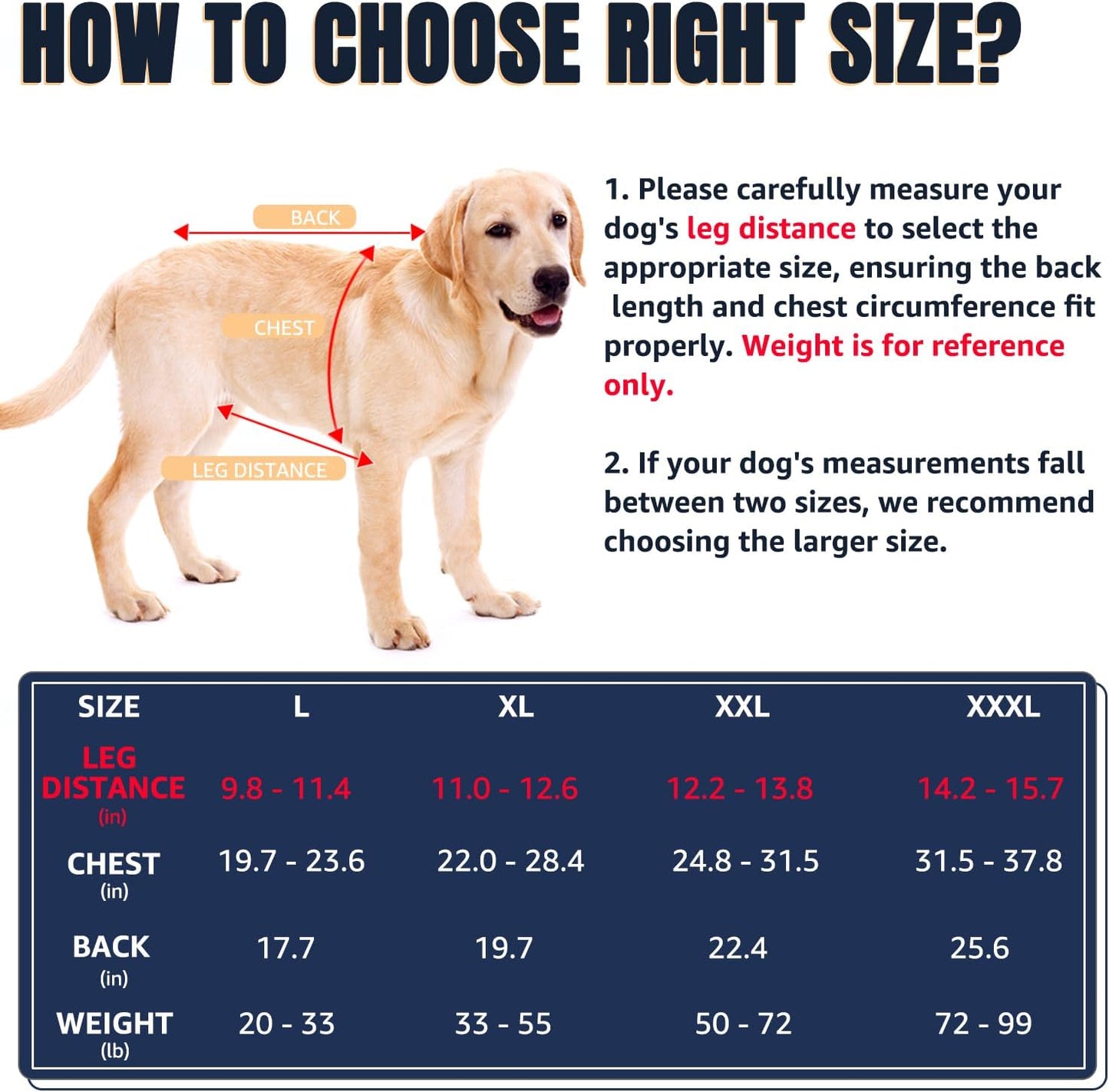 Nasjac Dog Lift Harness Carrier Backpack - Full Body Sling with Adjustable Straps & Handle, Breathable Support Emergency Rescue Kit for Elderly Injured Arthritic Disabled Medium Large Dogs, 2XL