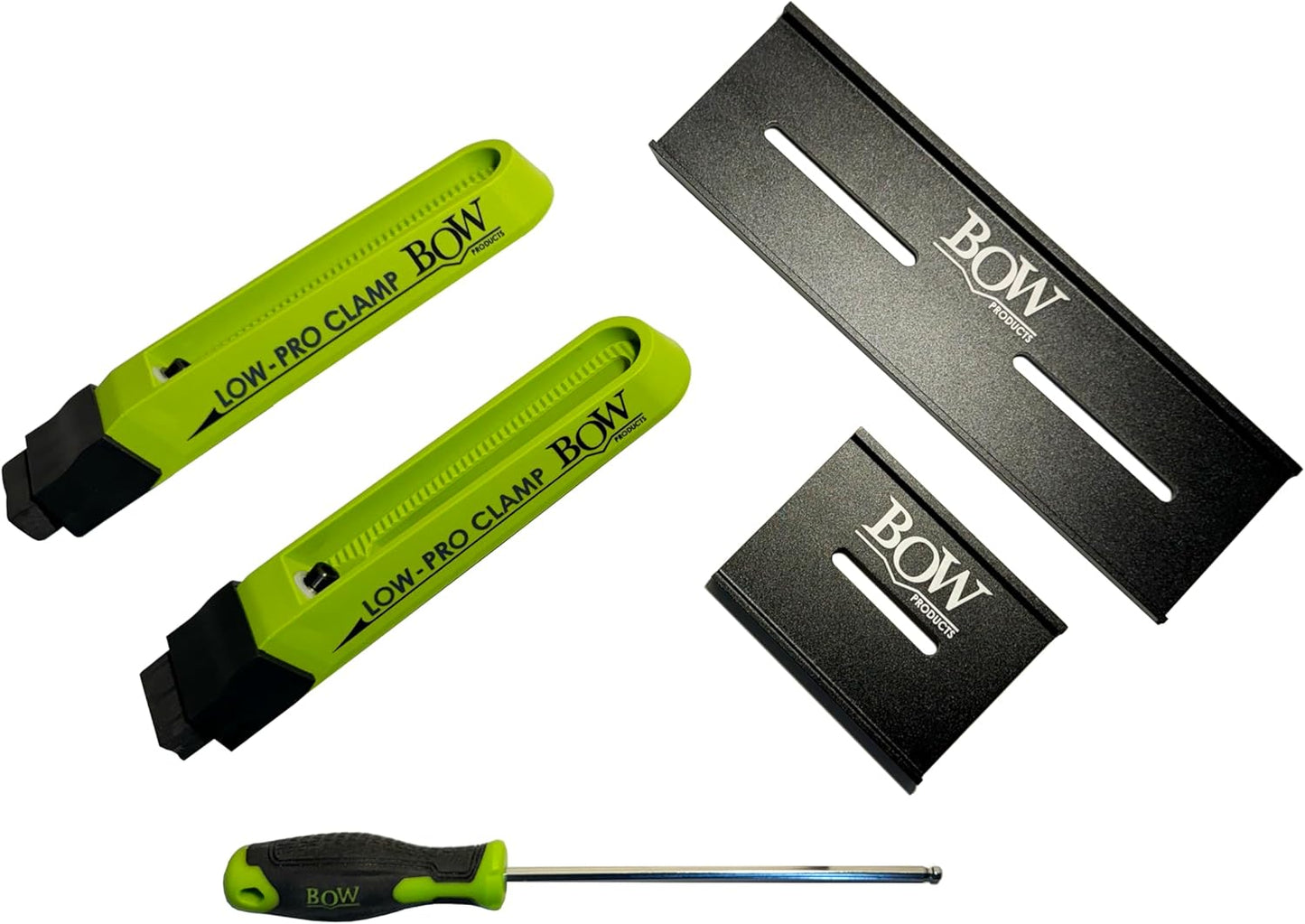 BOW Products Low Profile Clamping Kit - For Use on CNC Machines, MFT Tables, Dog Tables, T-Track Tables and Work Benches - Includes Hold Down Clamps, Fences, Interchangeable Tips and Hardware