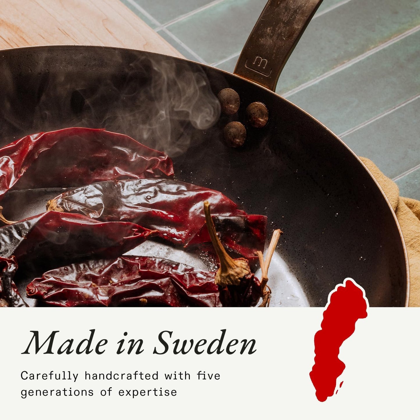 Made In Cookware | Seasoned 12" Blue Carbon Steel Frying Pan - (Like Cast Iron, but Better) | Professional Cookware | Crafted in Sweden | Induction Compatible