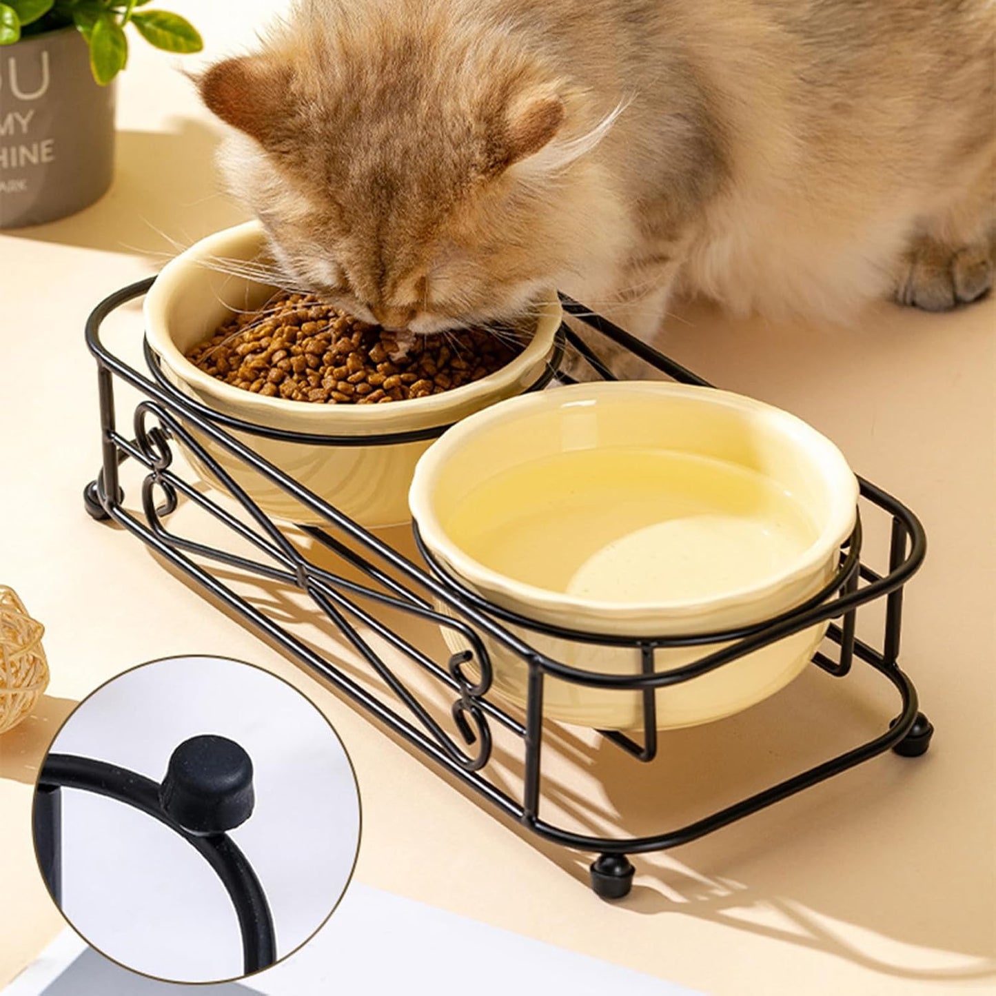 Washable Dog Bowl - Reusable Slow Feeder, Pet Feeder with Sturdy Stand, Puppy Bowls with Wide Mouth Design, Pet Feeding Station Accessories, Feline Bowl for Home Indoor Outdoor Use